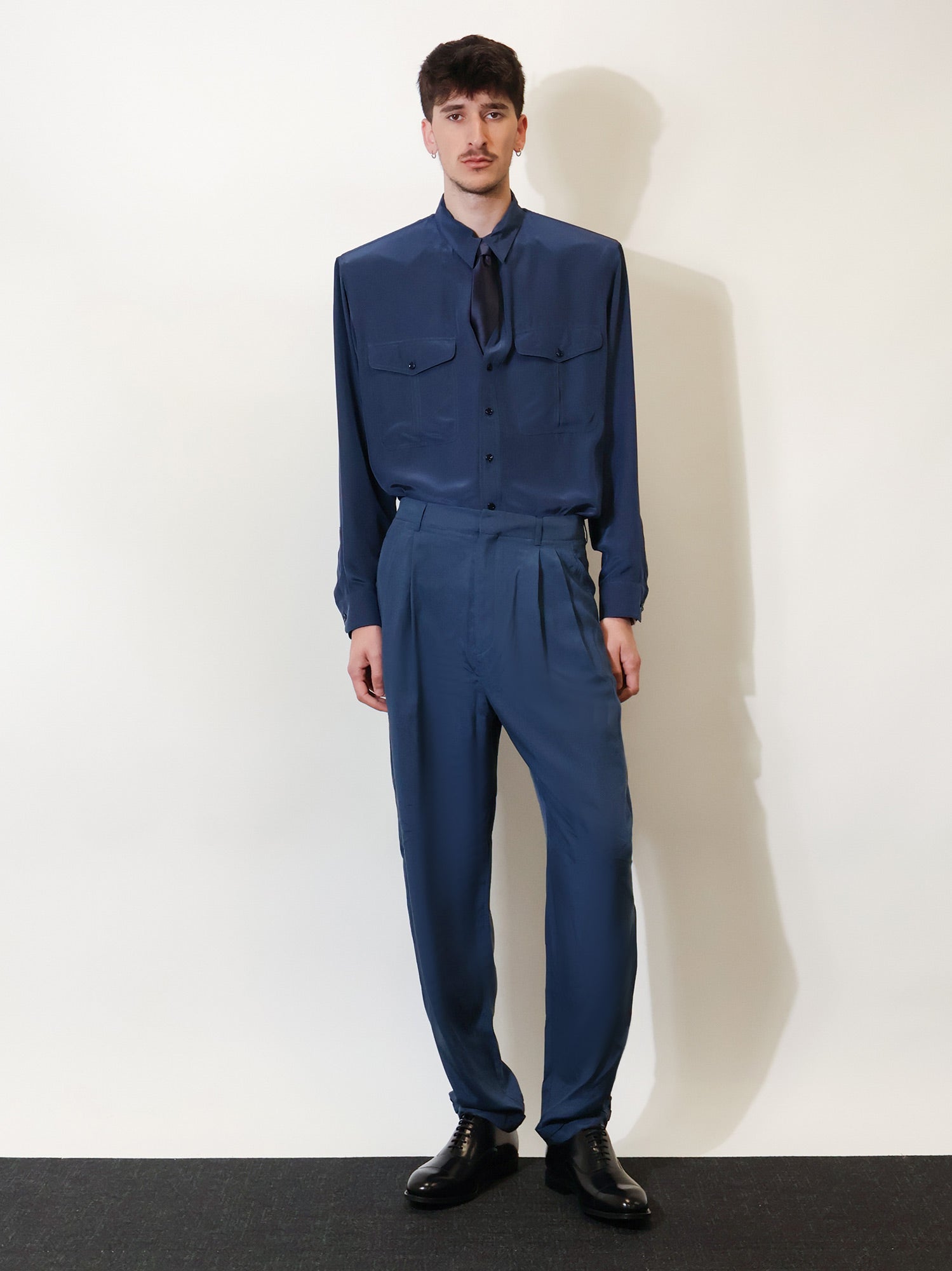 Saint Laurent Certified Viscose And Silk Shirt