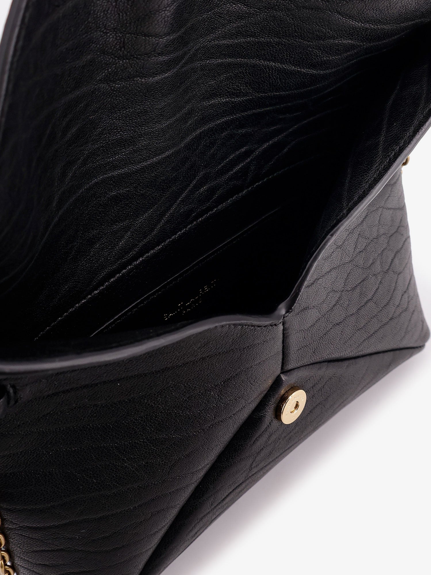 Saint Laurent Leather Crossbody Bag With Metal Cassandre Logo