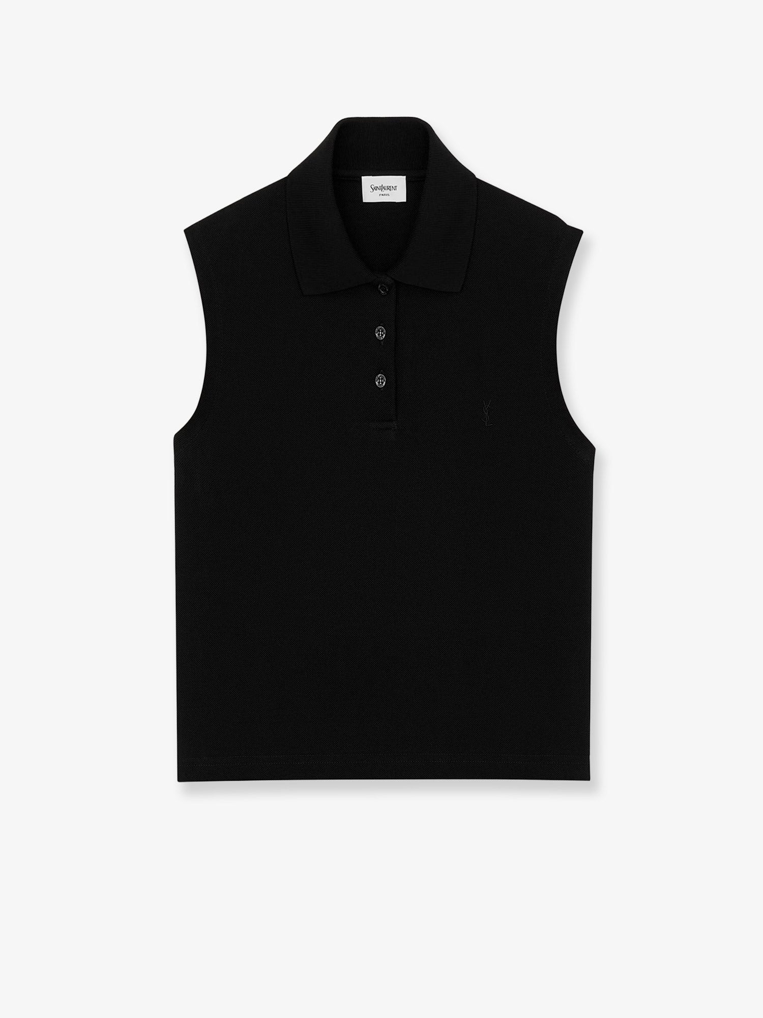 Saint Laurent Cassandre Cotton Polo Shirt