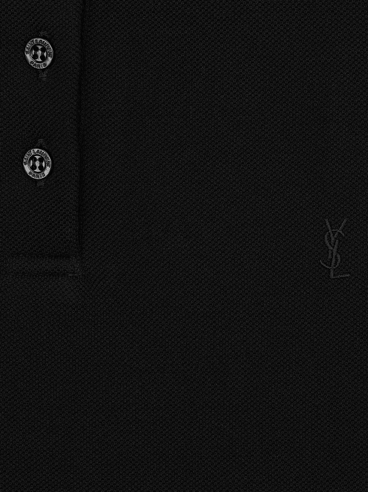 Saint Laurent Cassandre Cotton Polo Shirt