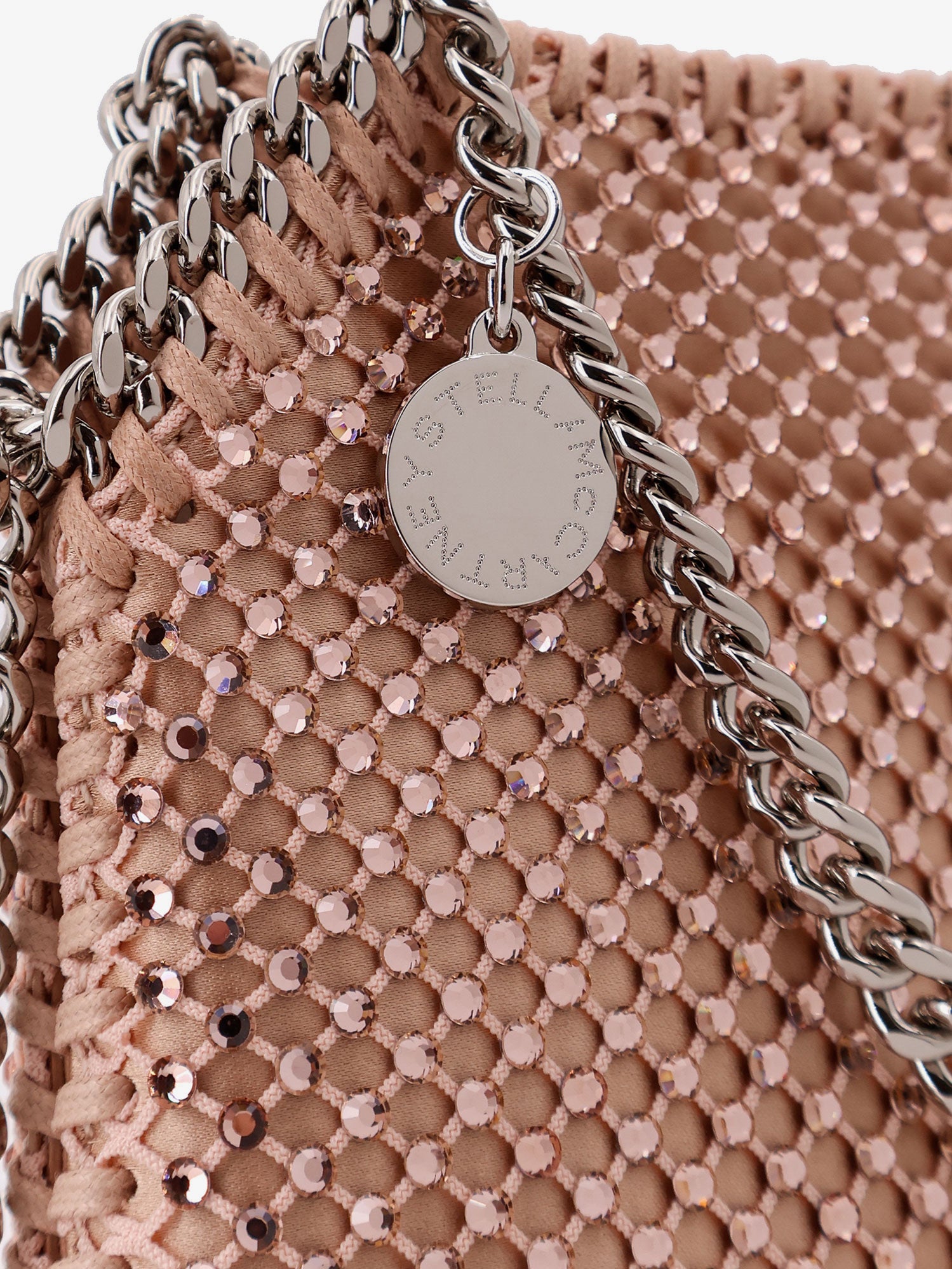 Stella Mccartney Falabella Mini Mesh And Crystal Crossbody Bag