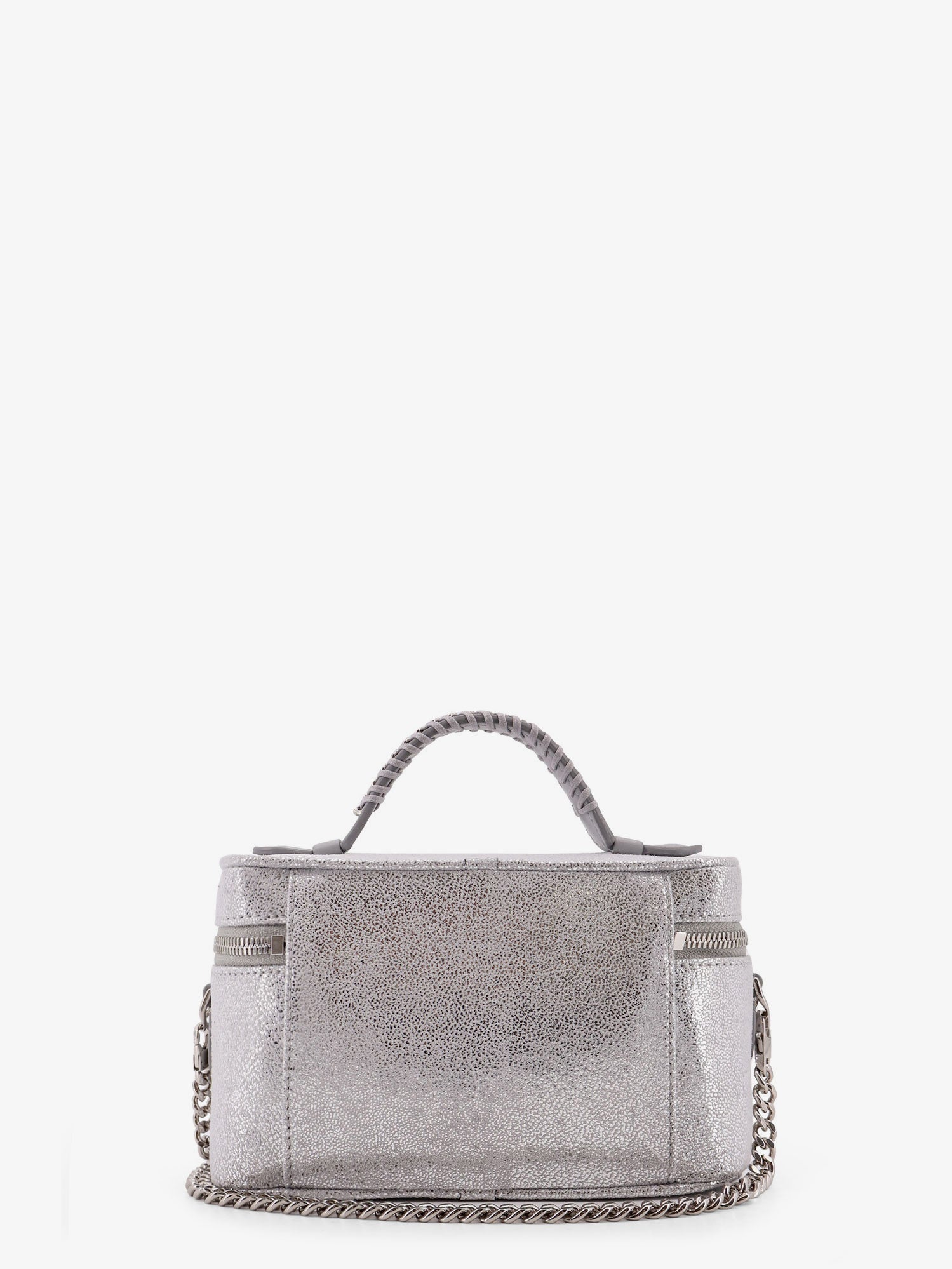 Stella Mccartney Vanity Laminated Shaggy Deer Fabric Crossbody Bag