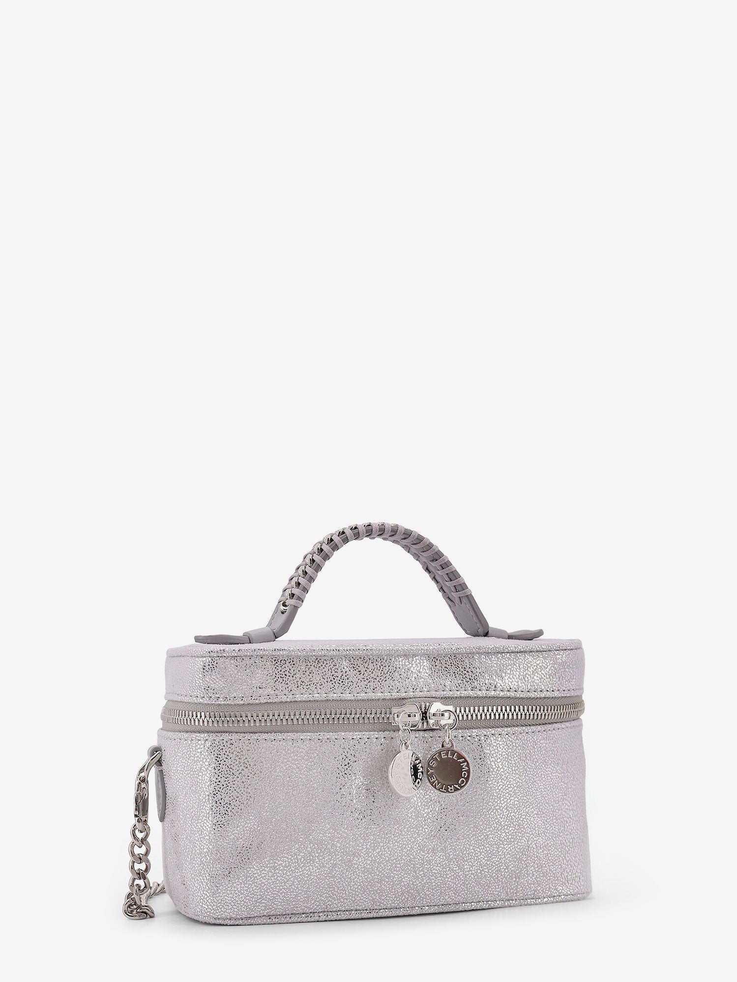 Stella Mccartney Vanity Laminated Shaggy Deer Fabric Crossbody Bag