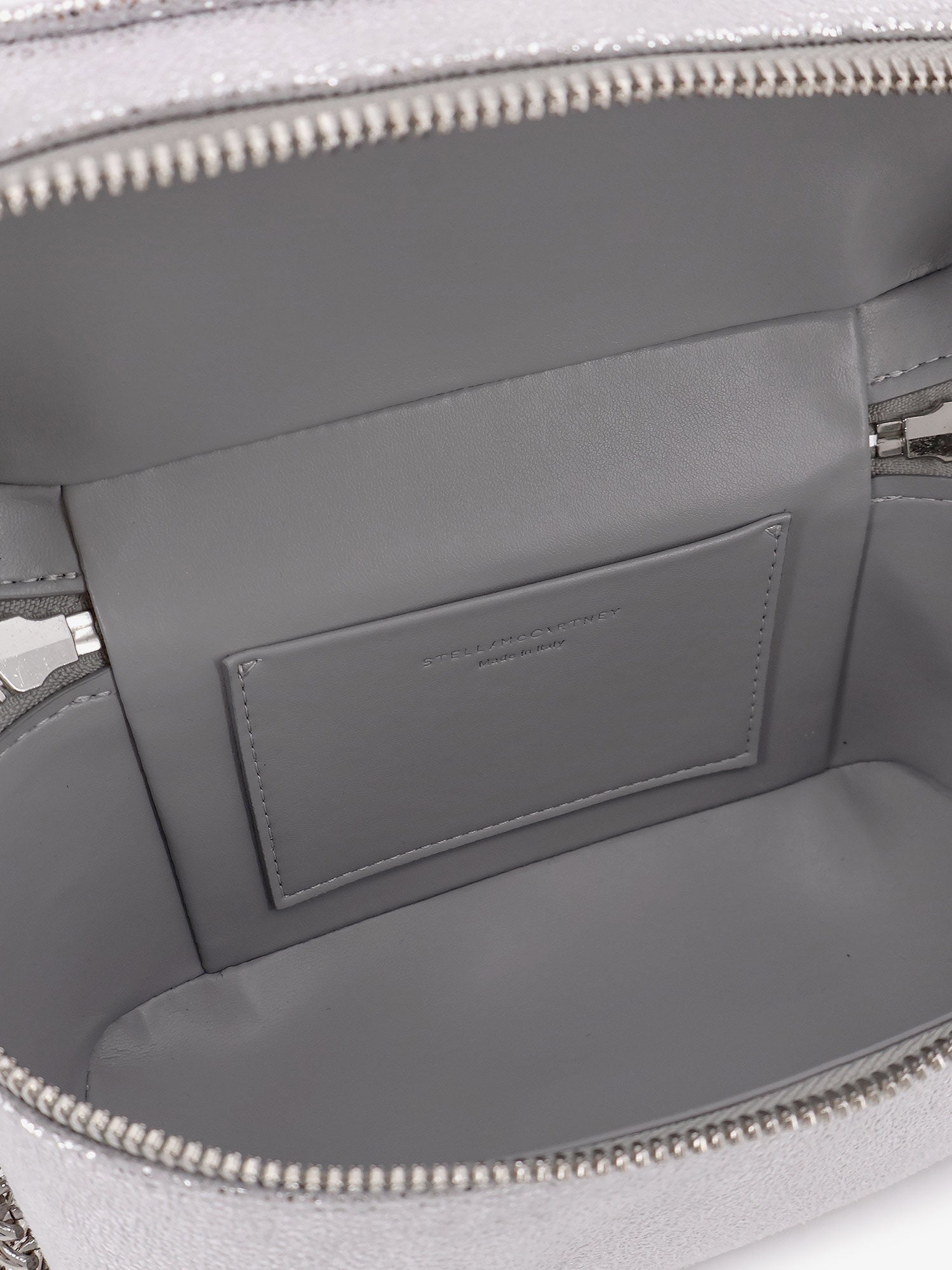 Stella Mccartney Vanity Laminated Shaggy Deer Fabric Crossbody Bag