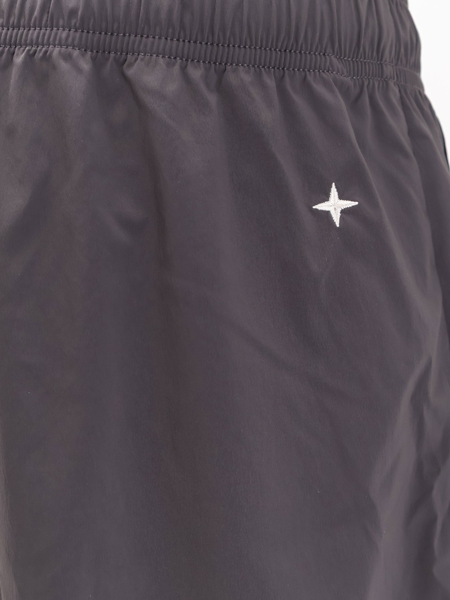 Stone Island Nylon Bermuda Shorts With Embroidered Logo On The Back