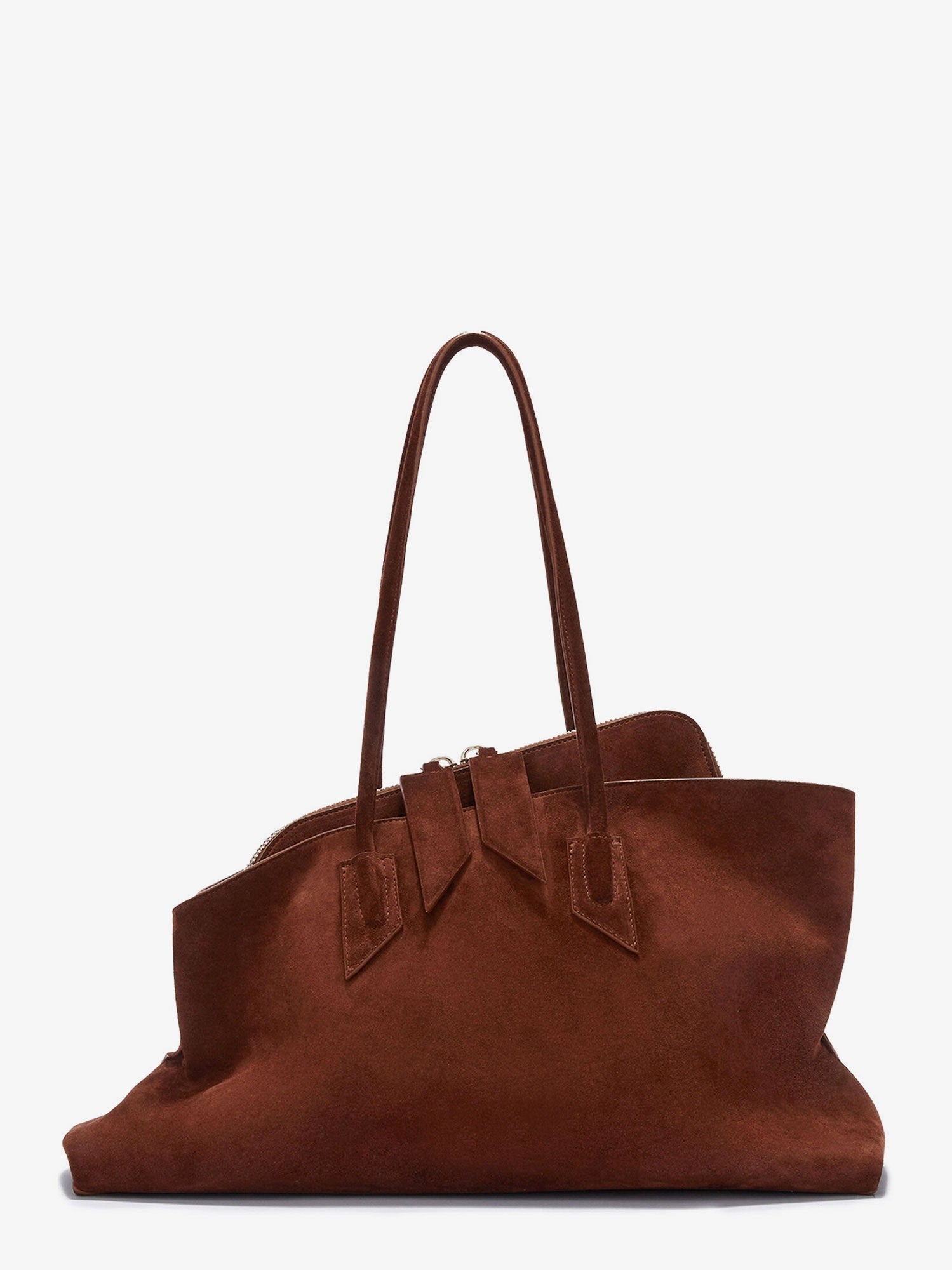 The Attico La Passeggiata Suede Shoulder Bag