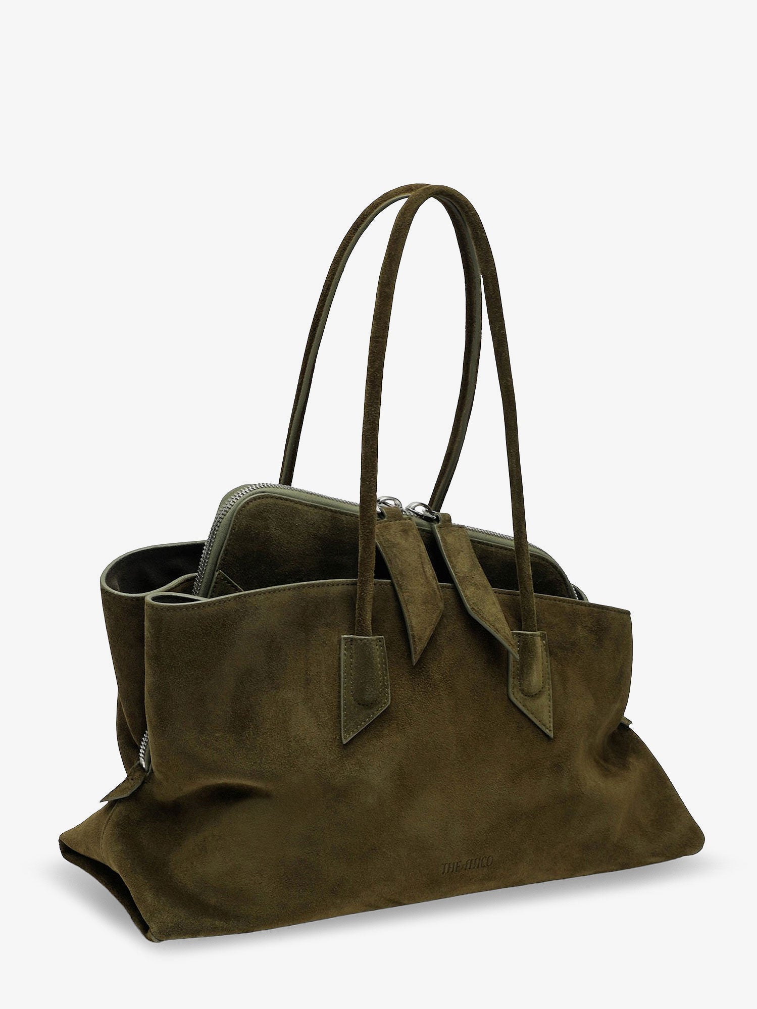 The Attico La Passeggiata Suede Shoulder Bag