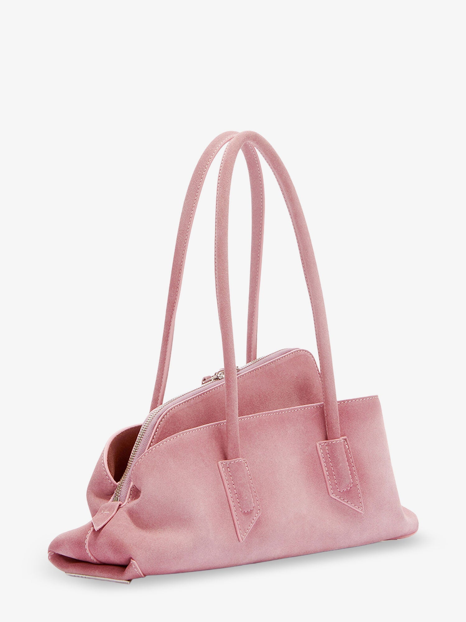 The Attico La Passeggiata Suede Shoulder Bag