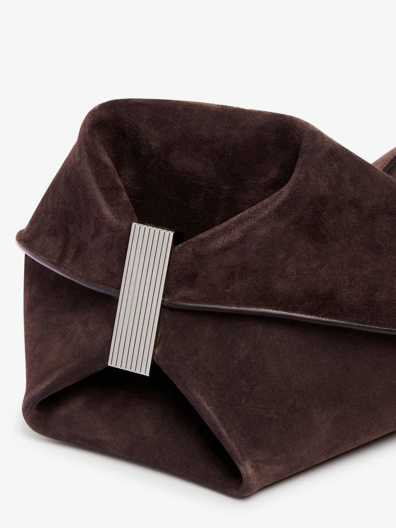 The Attico La Scoop Suede Shoulder Bag
