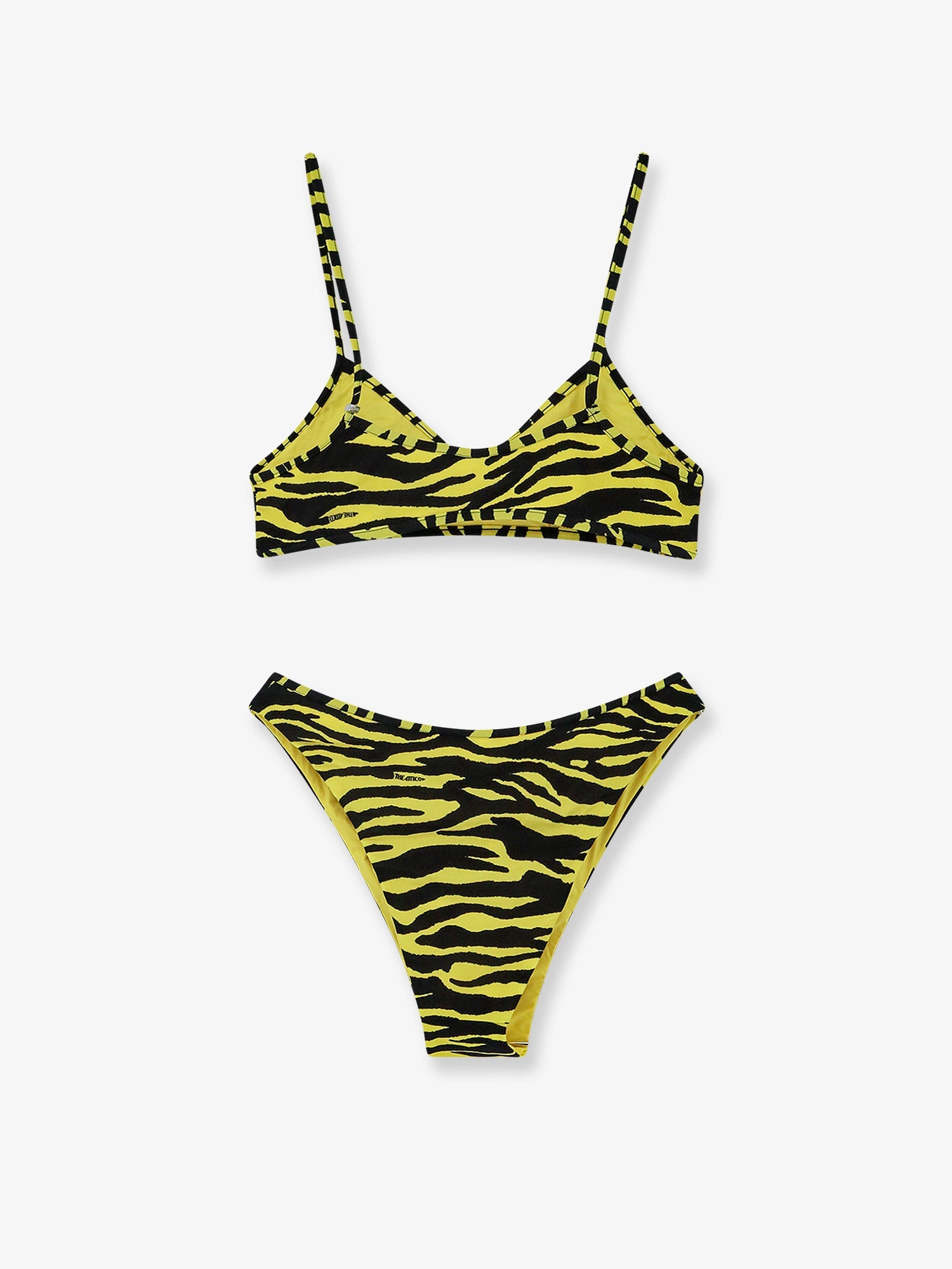 The Attico The Attico Il Primo Bagno Lycra Swimsuit With Zebra Print