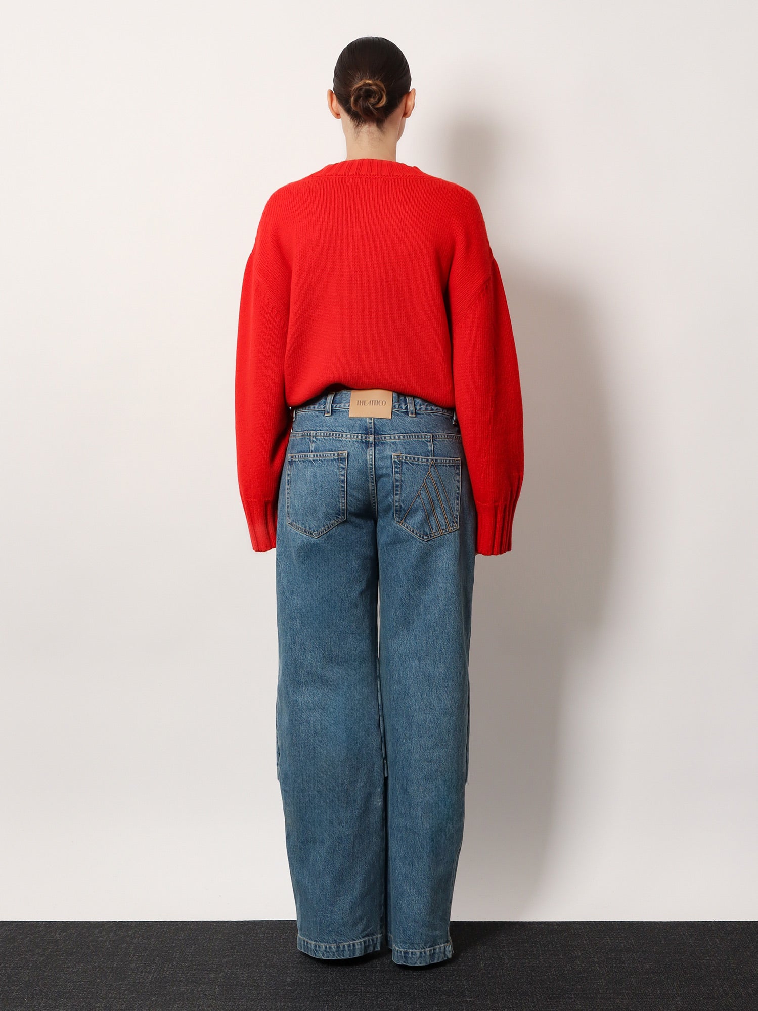 The Attico Jeans With Logo Embroidery