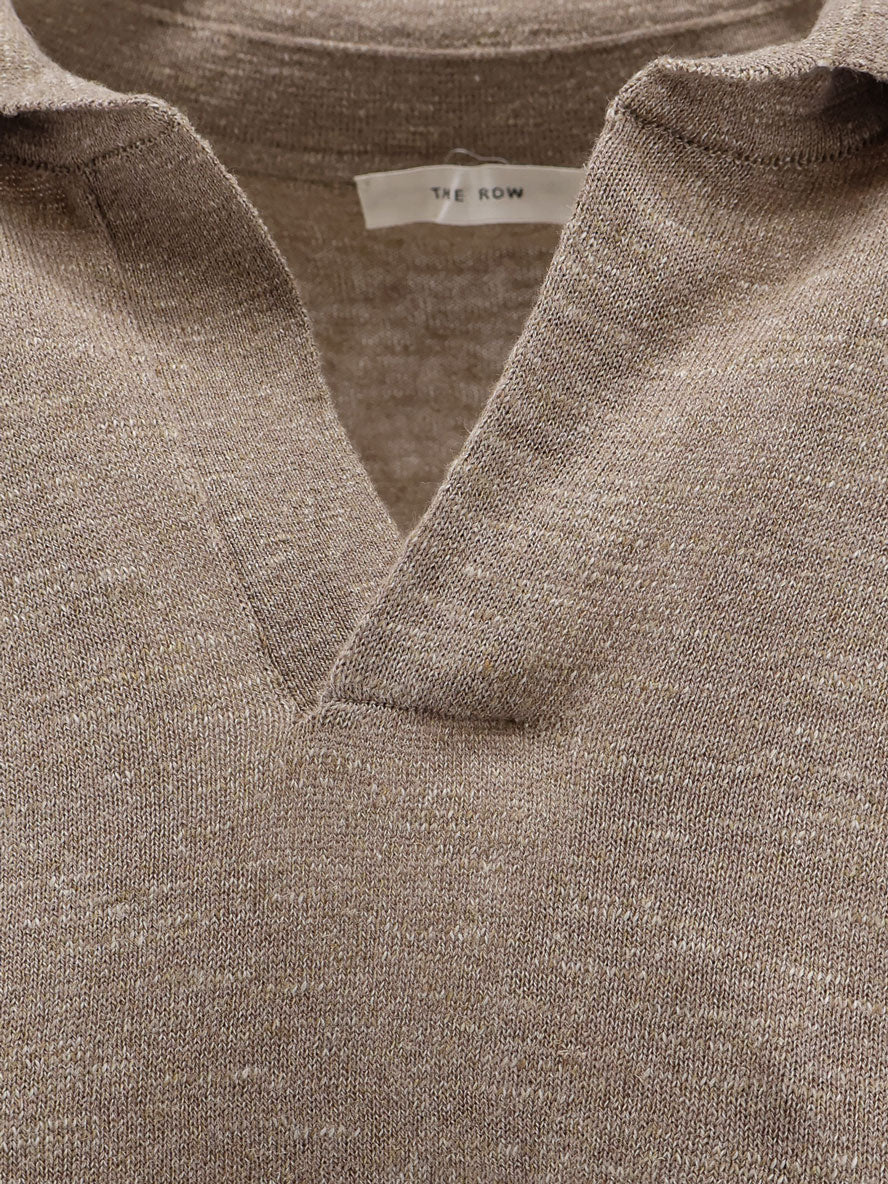 The Row Niosa Polo Shirt In Cotton And Linen
