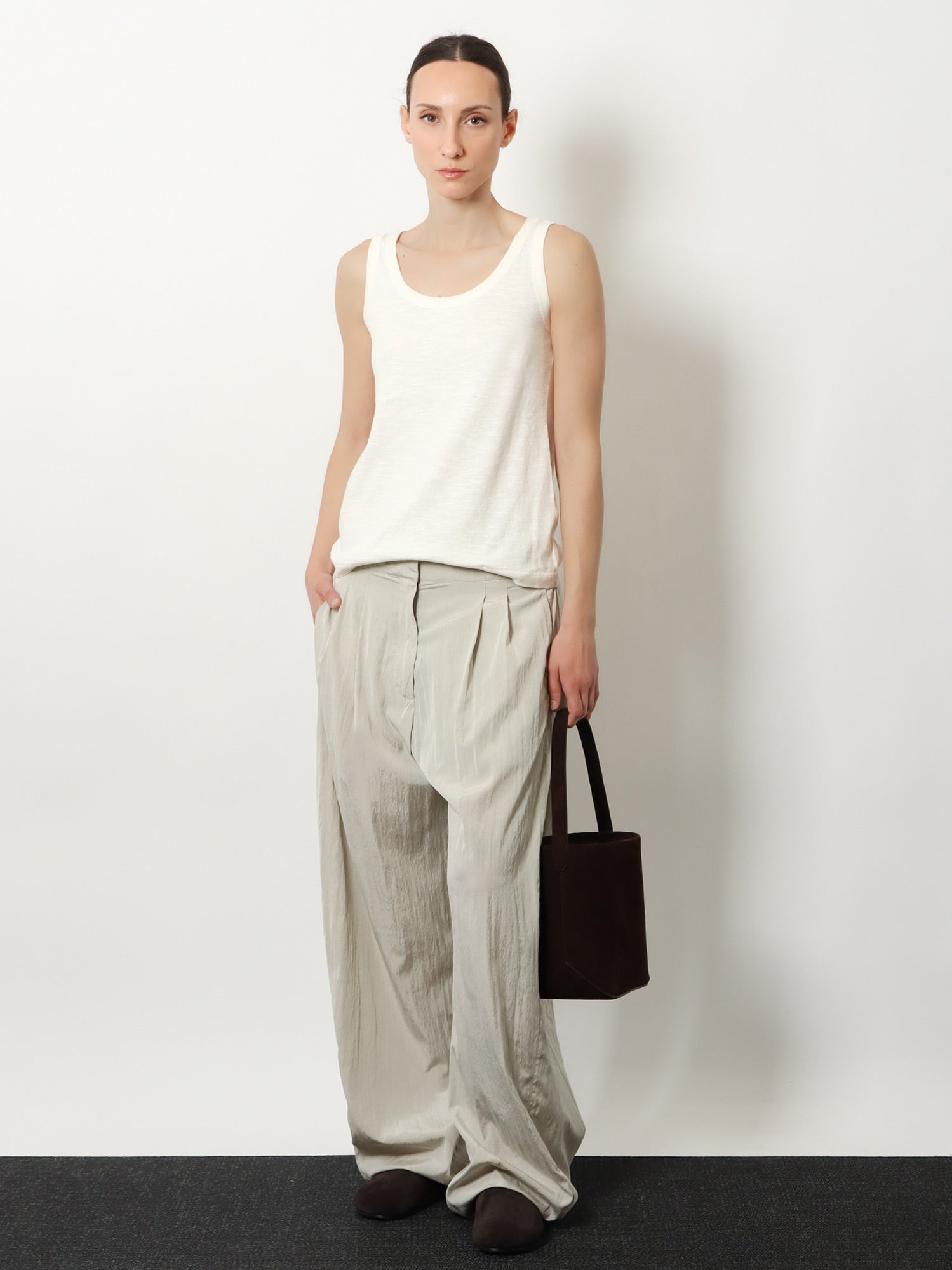 The Row Iven Silk And Nylon Trousers