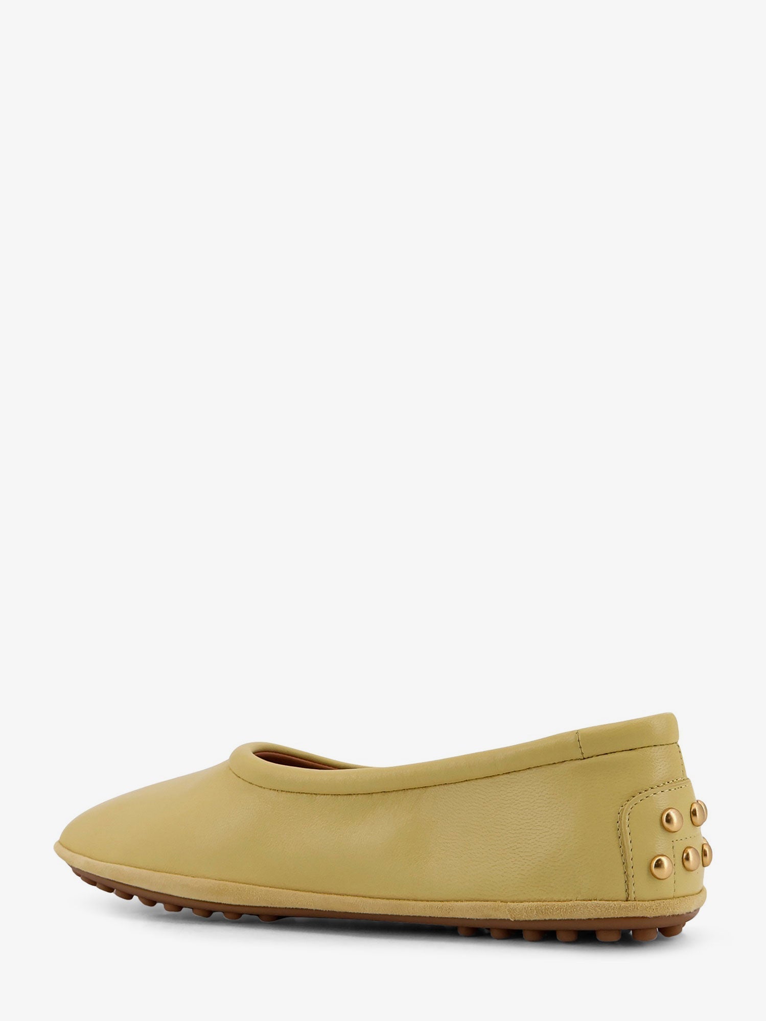 Tod's Leather Ballerina With Gomminos Detail On The Back