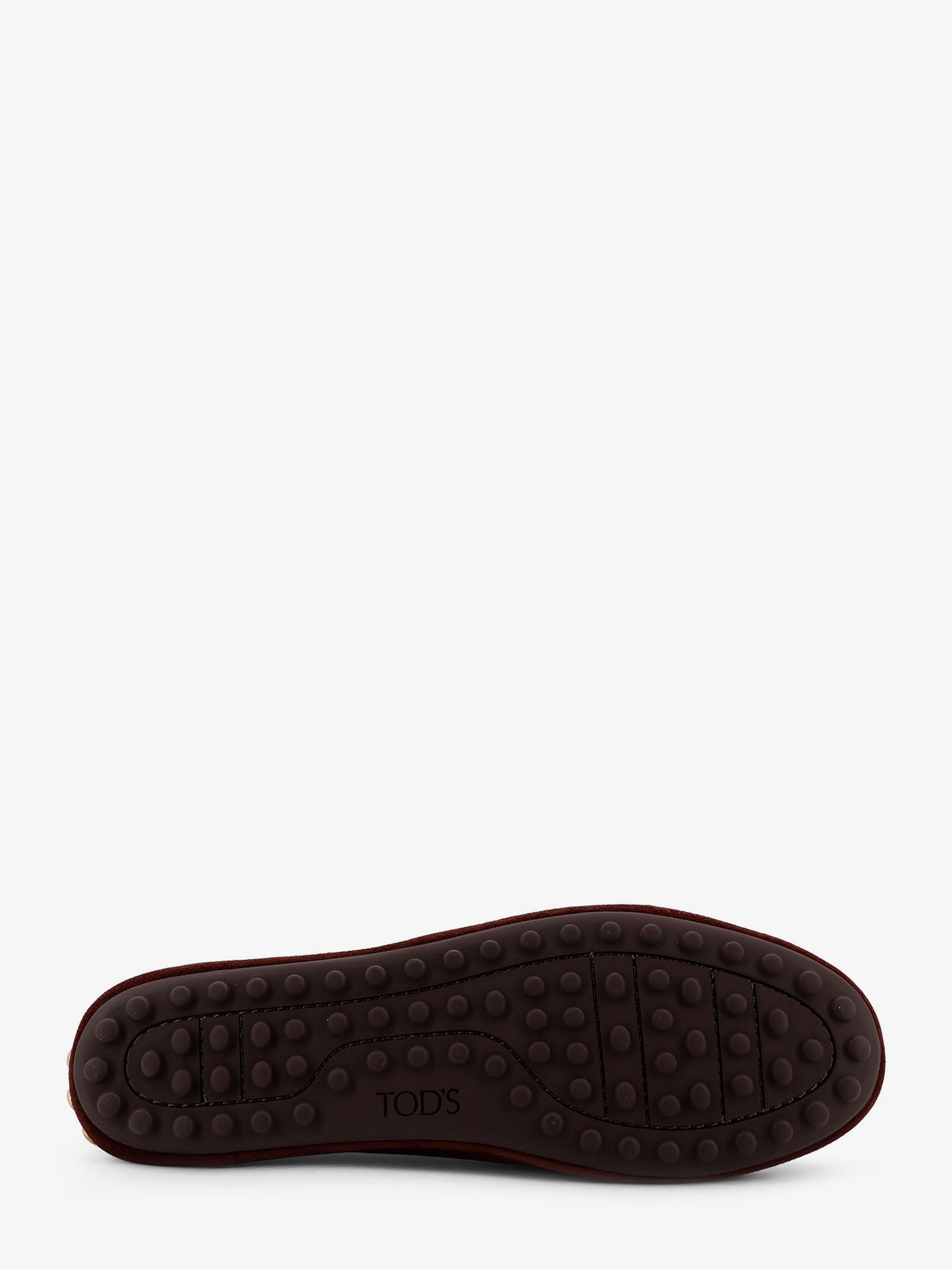 Tod's Leather Ballerinas With Rubber Stud Detail On The Back
