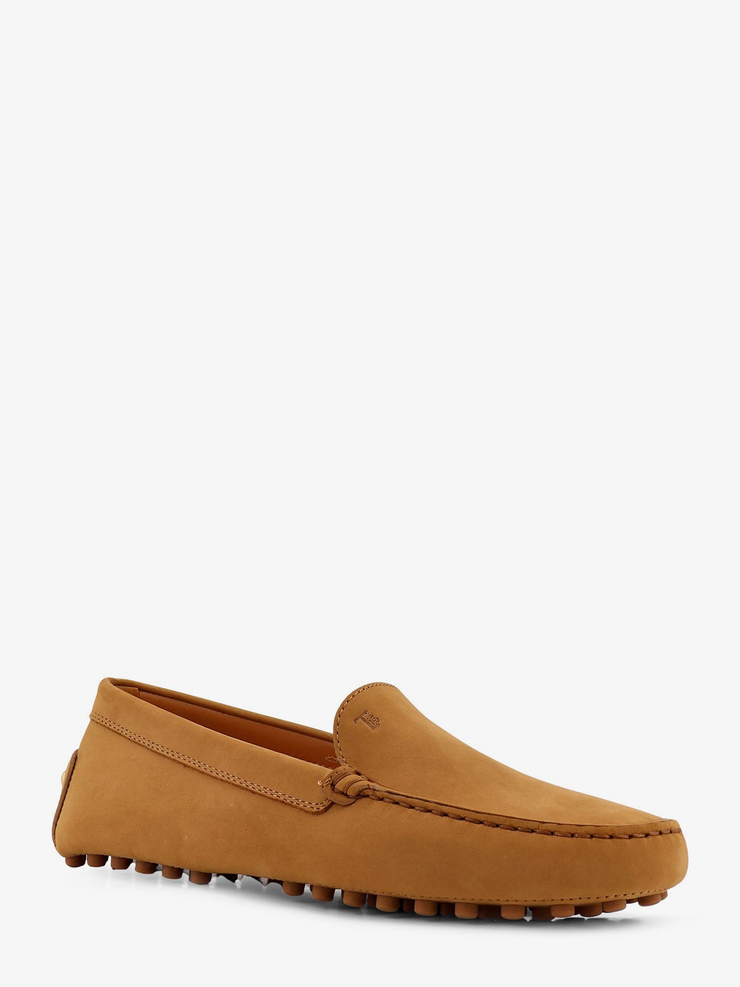 Tod's Suede Loafers With Engraved Logo On The Front