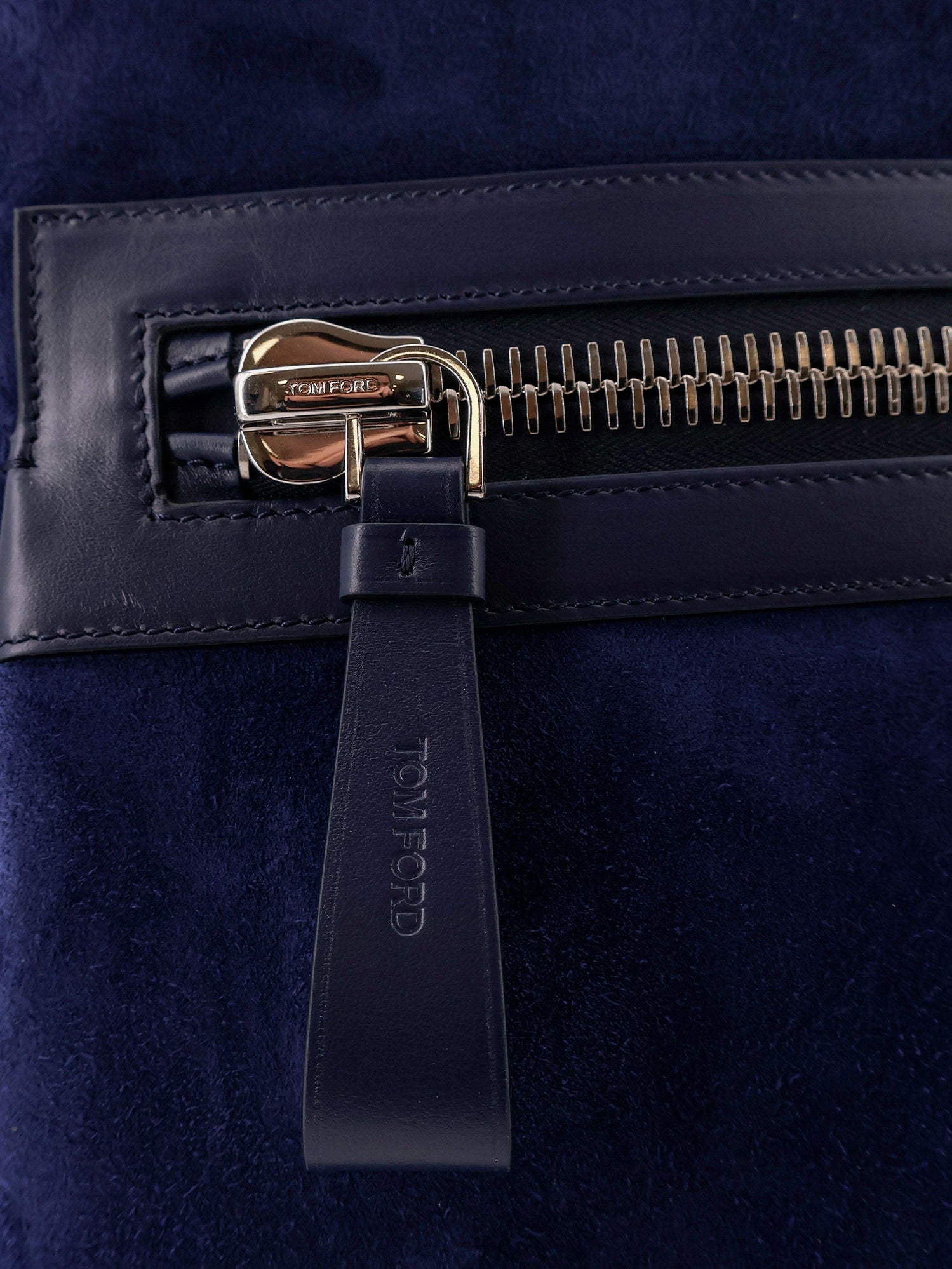 Tom Ford Suede Backpack With Maxi Zip On The Front