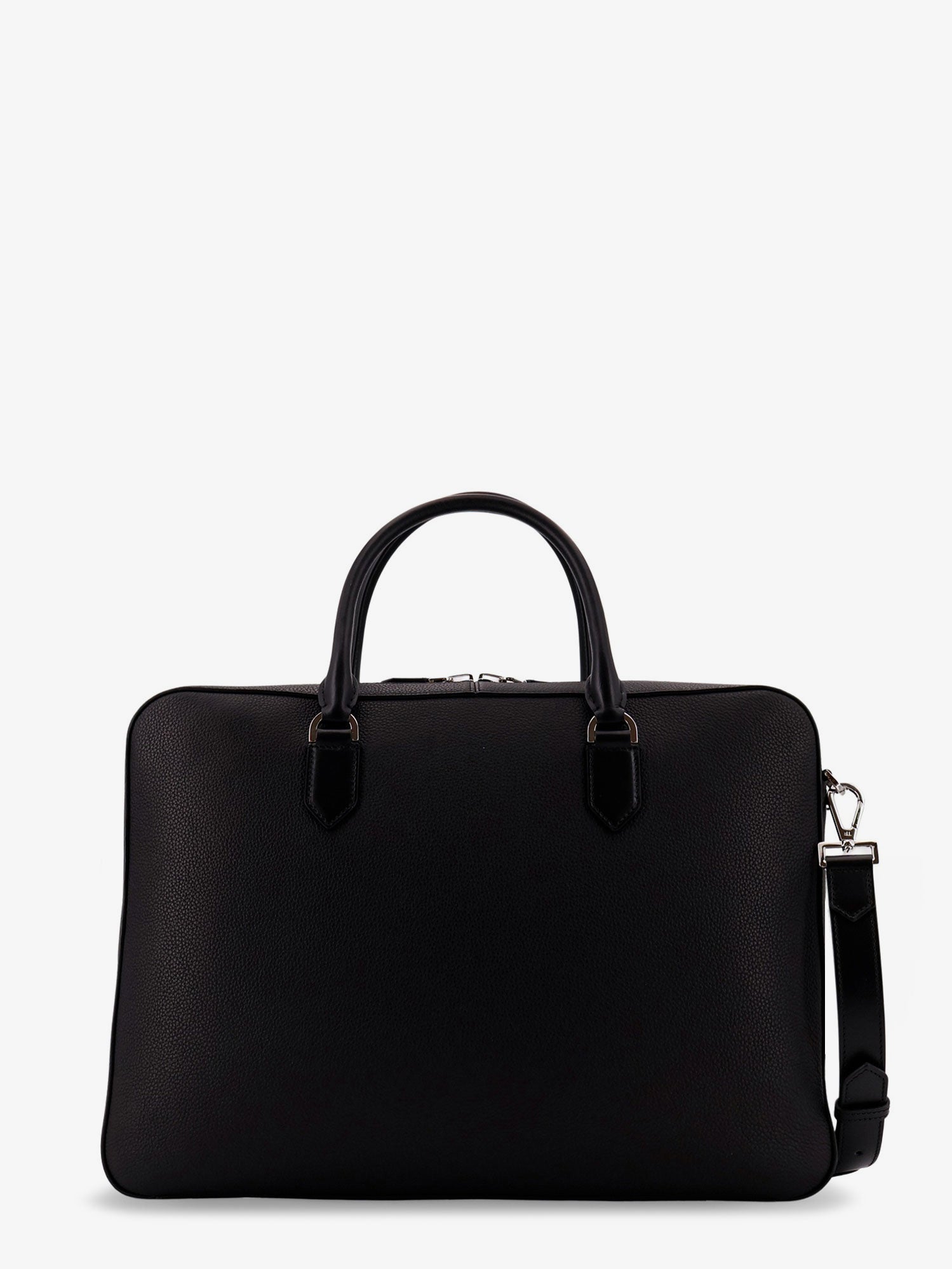Tom Ford Hammered Leather Working Bag With Logo On The Front