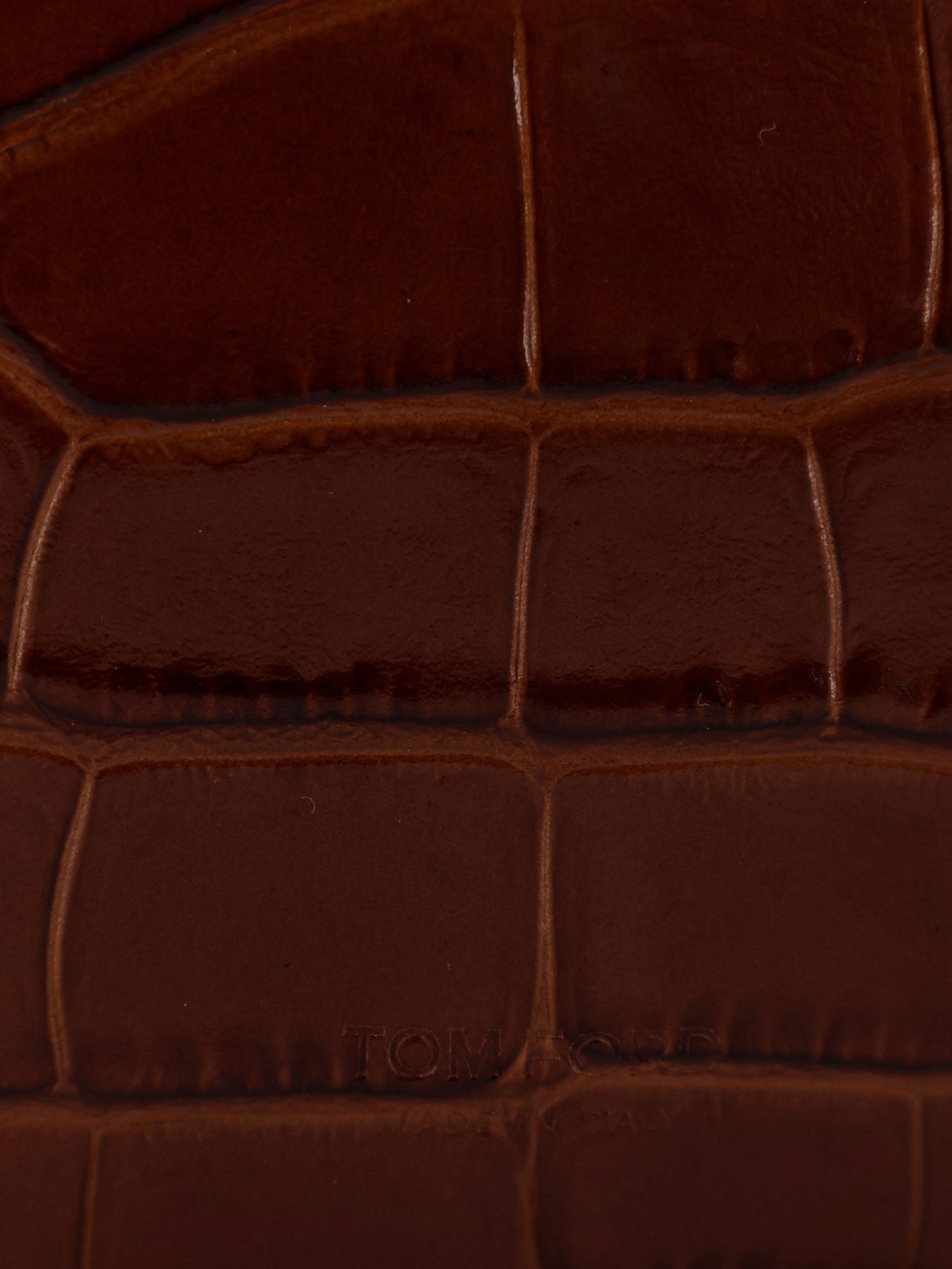 Tom Ford Croco Print Leather Laptop Pouch