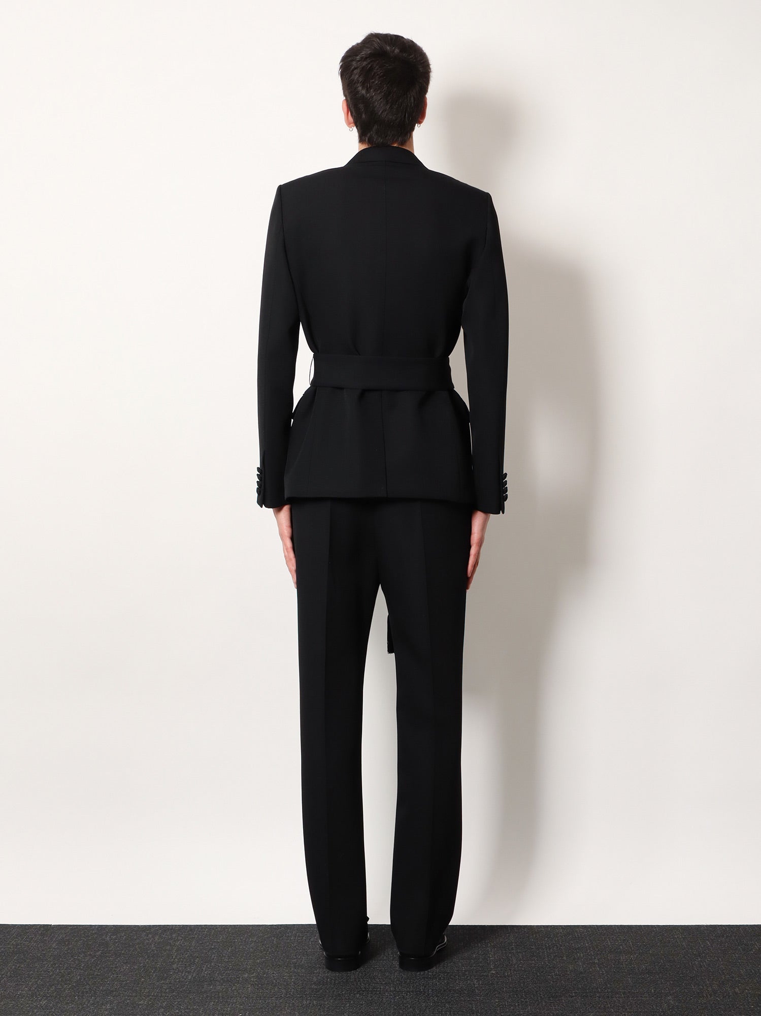 Valentino Virgin Wool Blazer With Belt