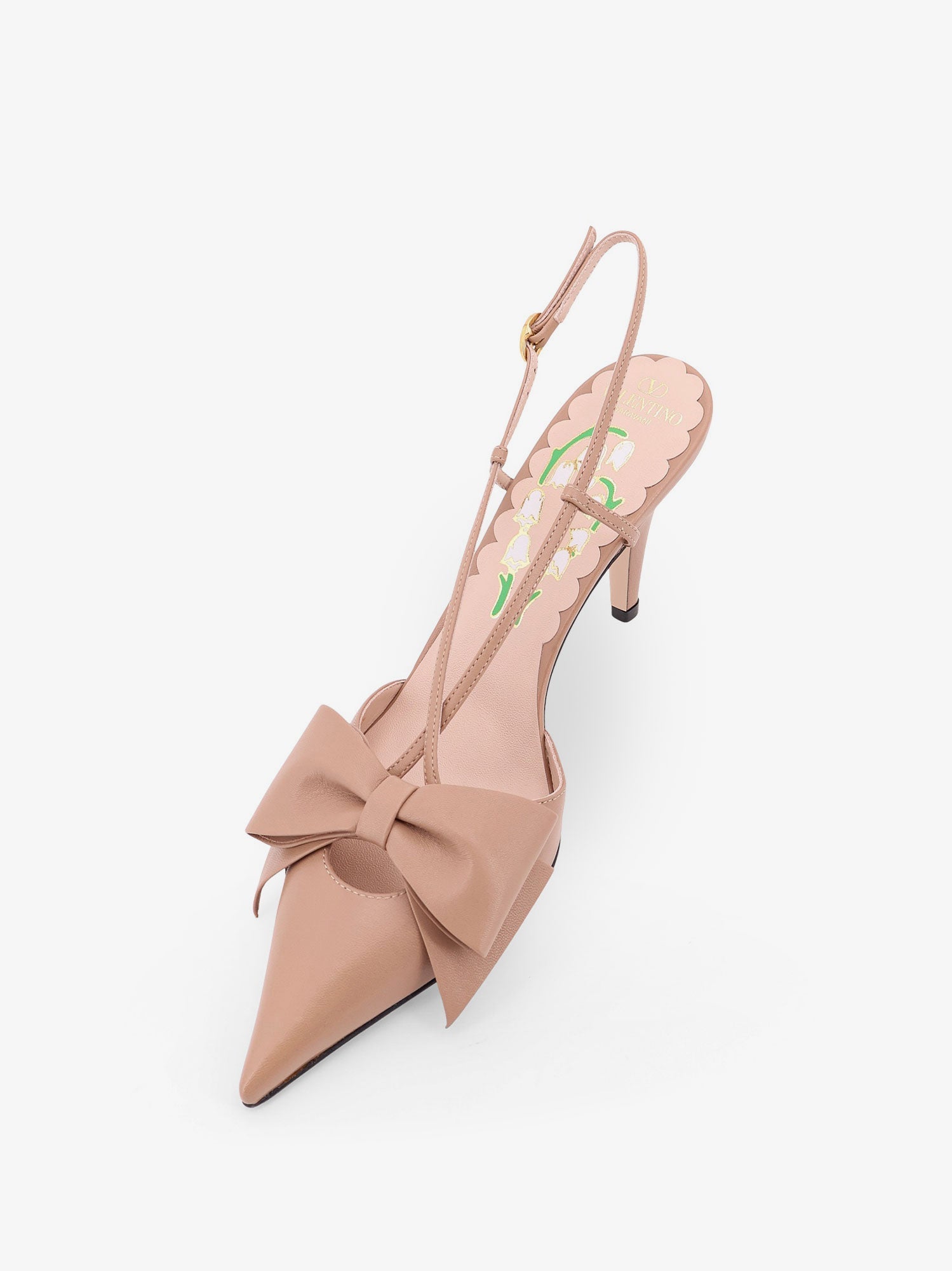 Valentino Bowow Leather Decolleté Slingback