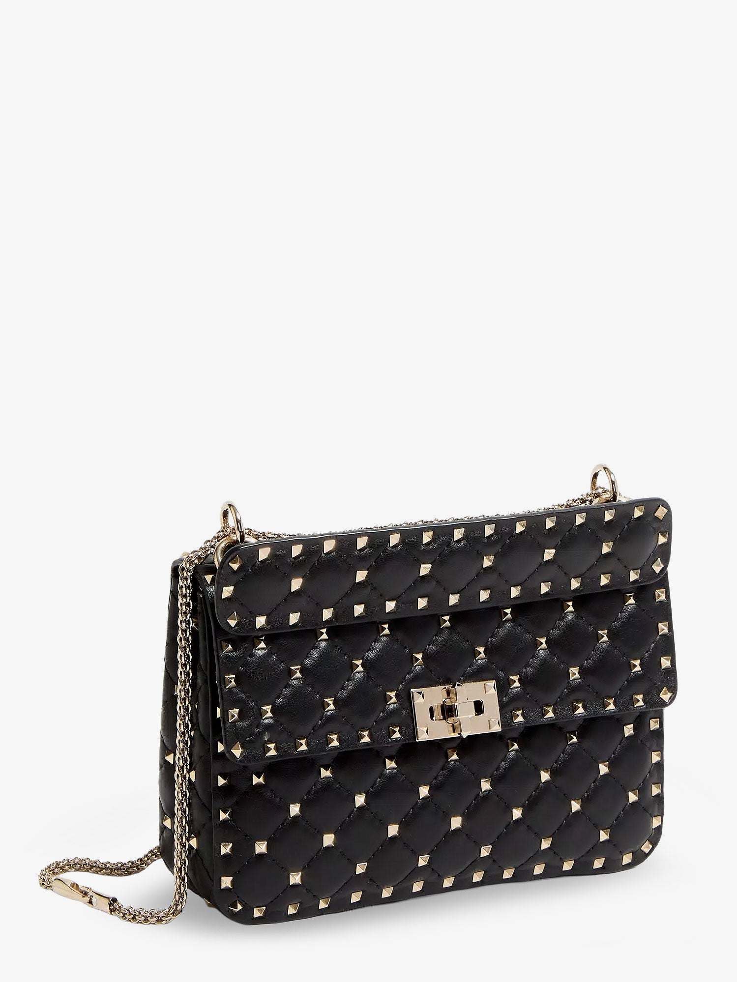 Valentino Rockstud Spike Leather Crossbody Bag With Iconic All-over Studs