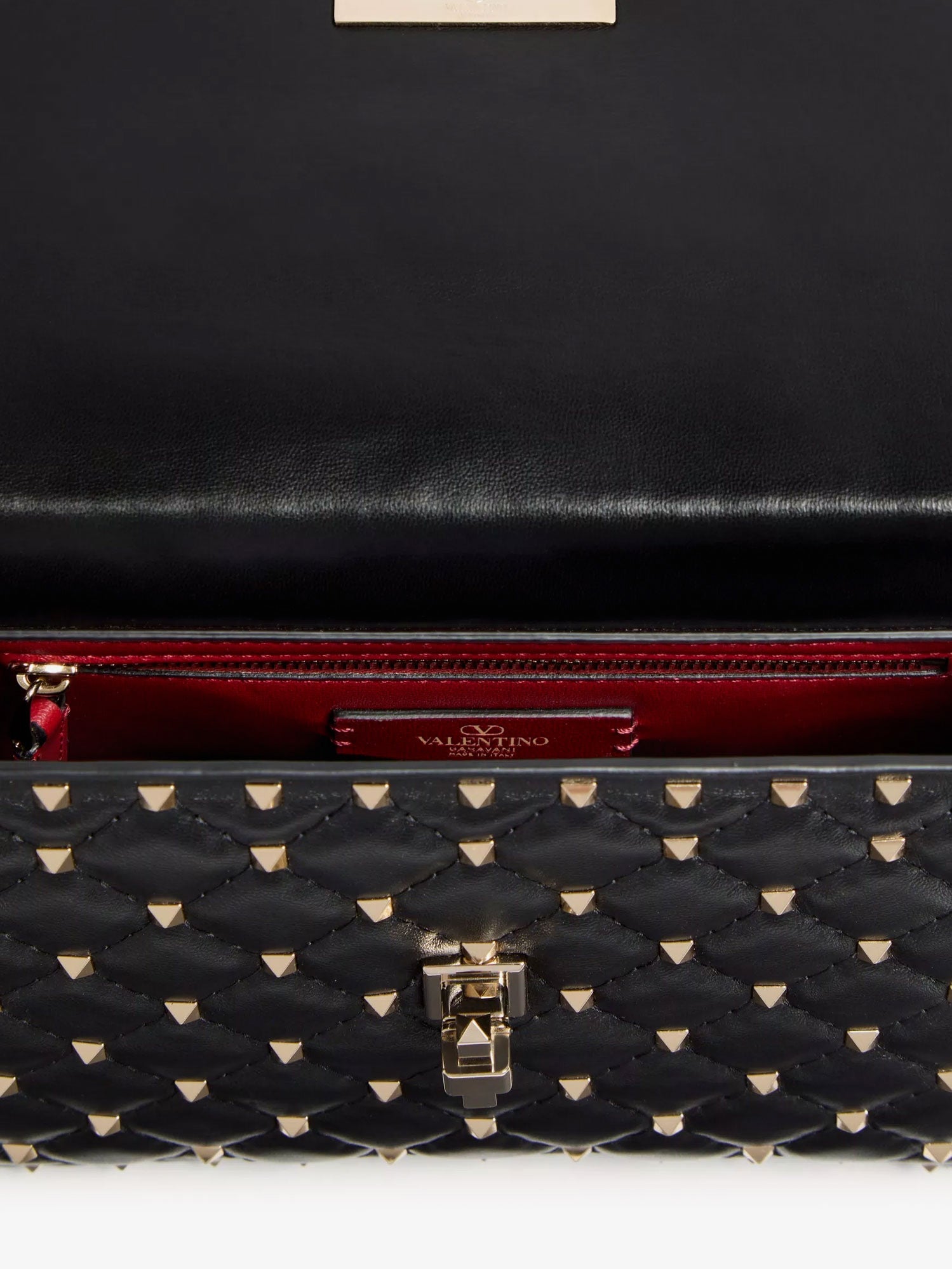Valentino Rockstud Spike Leather Crossbody Bag With Iconic All-over Studs
