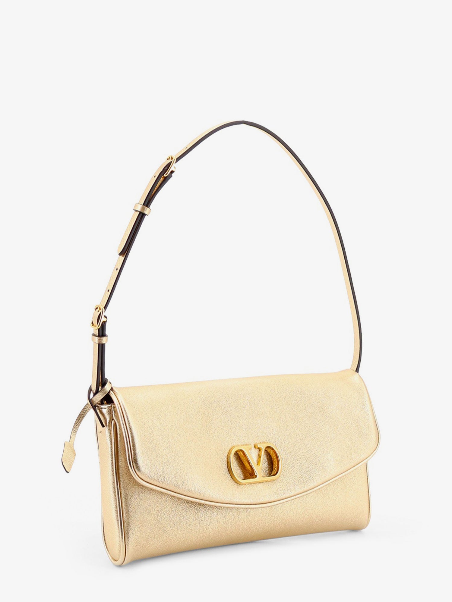 Valentino Devain Laminated Leather Shoulder Bag