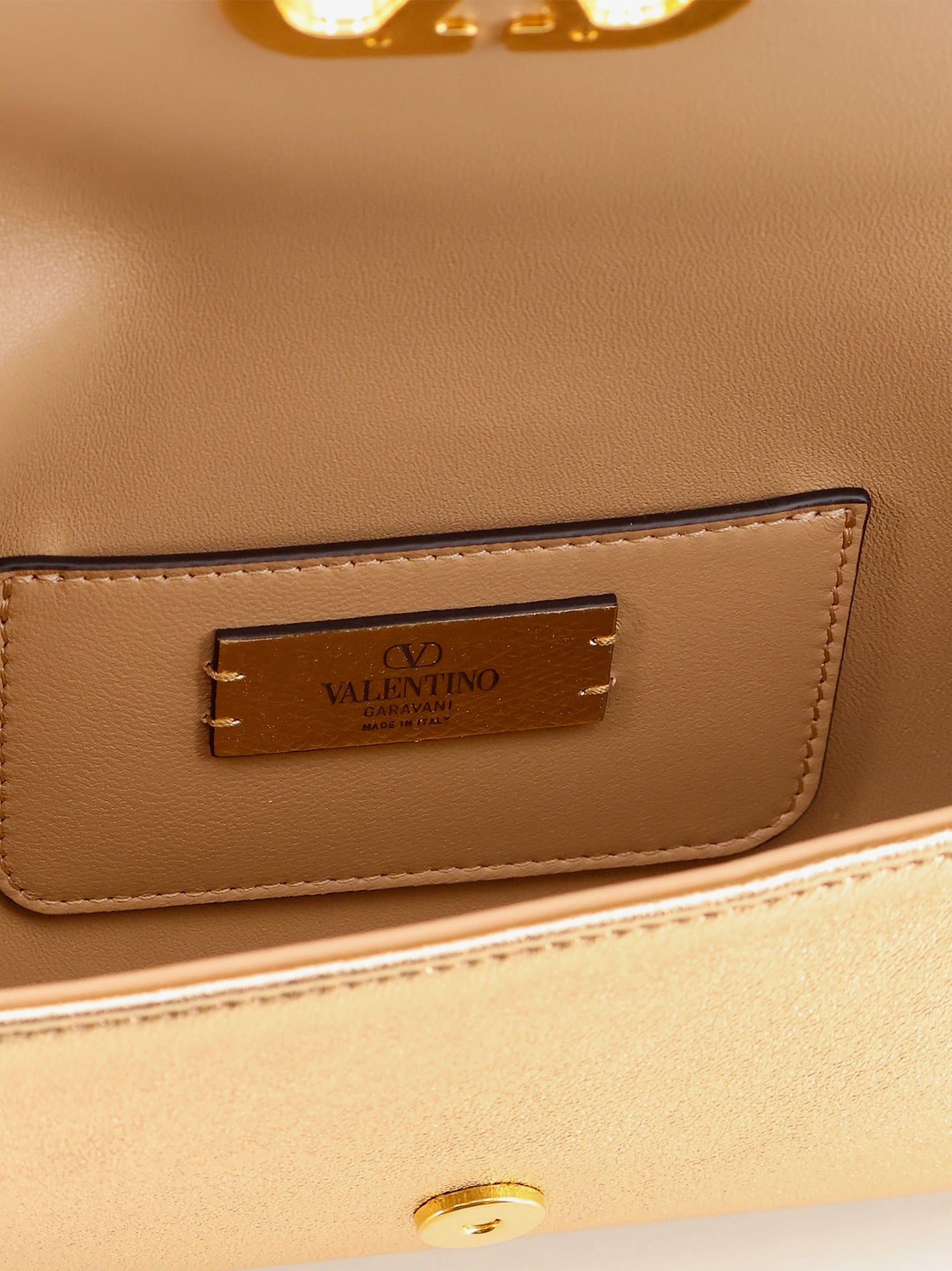 Valentino Devain Laminated Leather Shoulder Bag