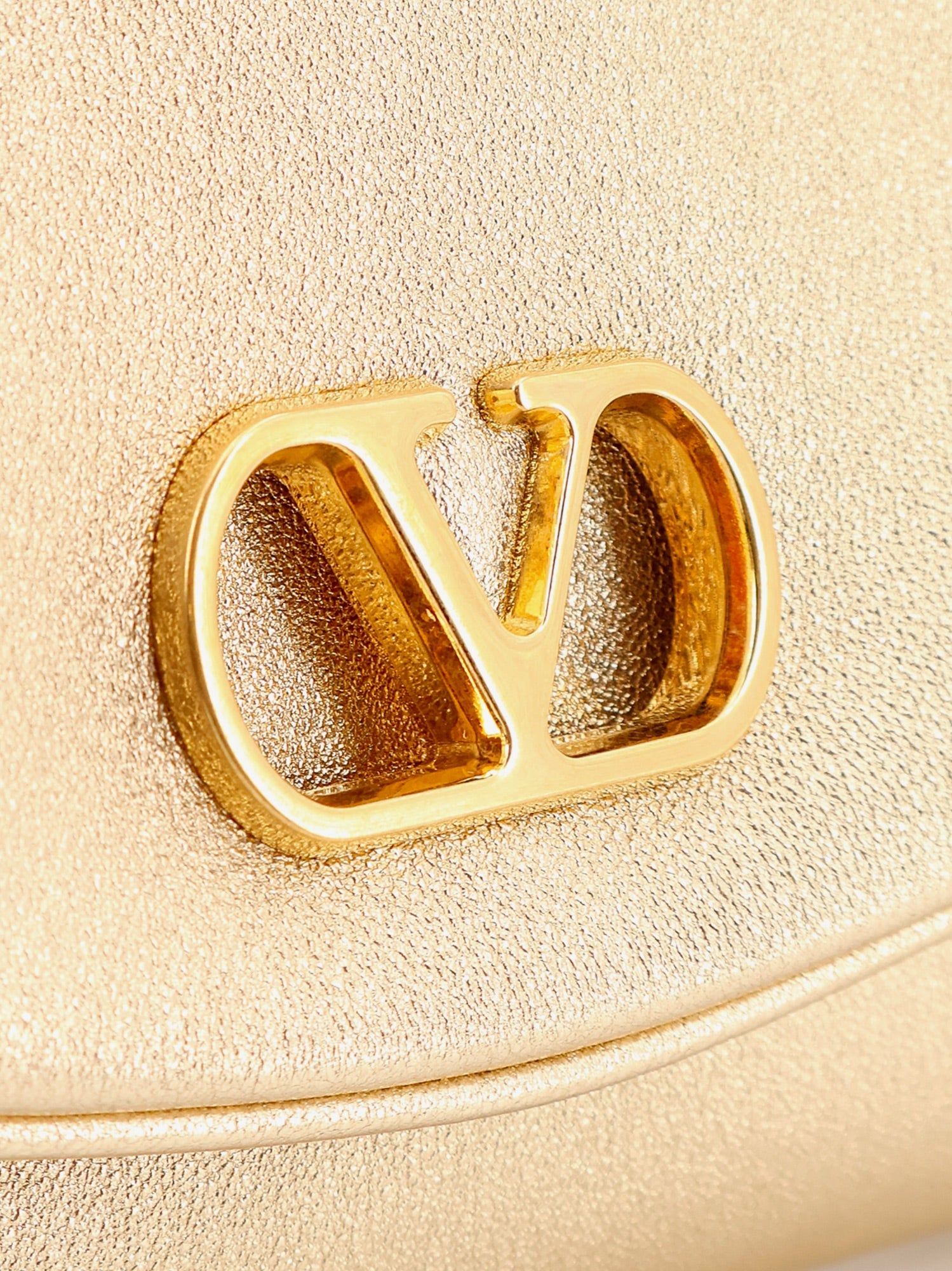Valentino Devain Laminated Leather Shoulder Bag