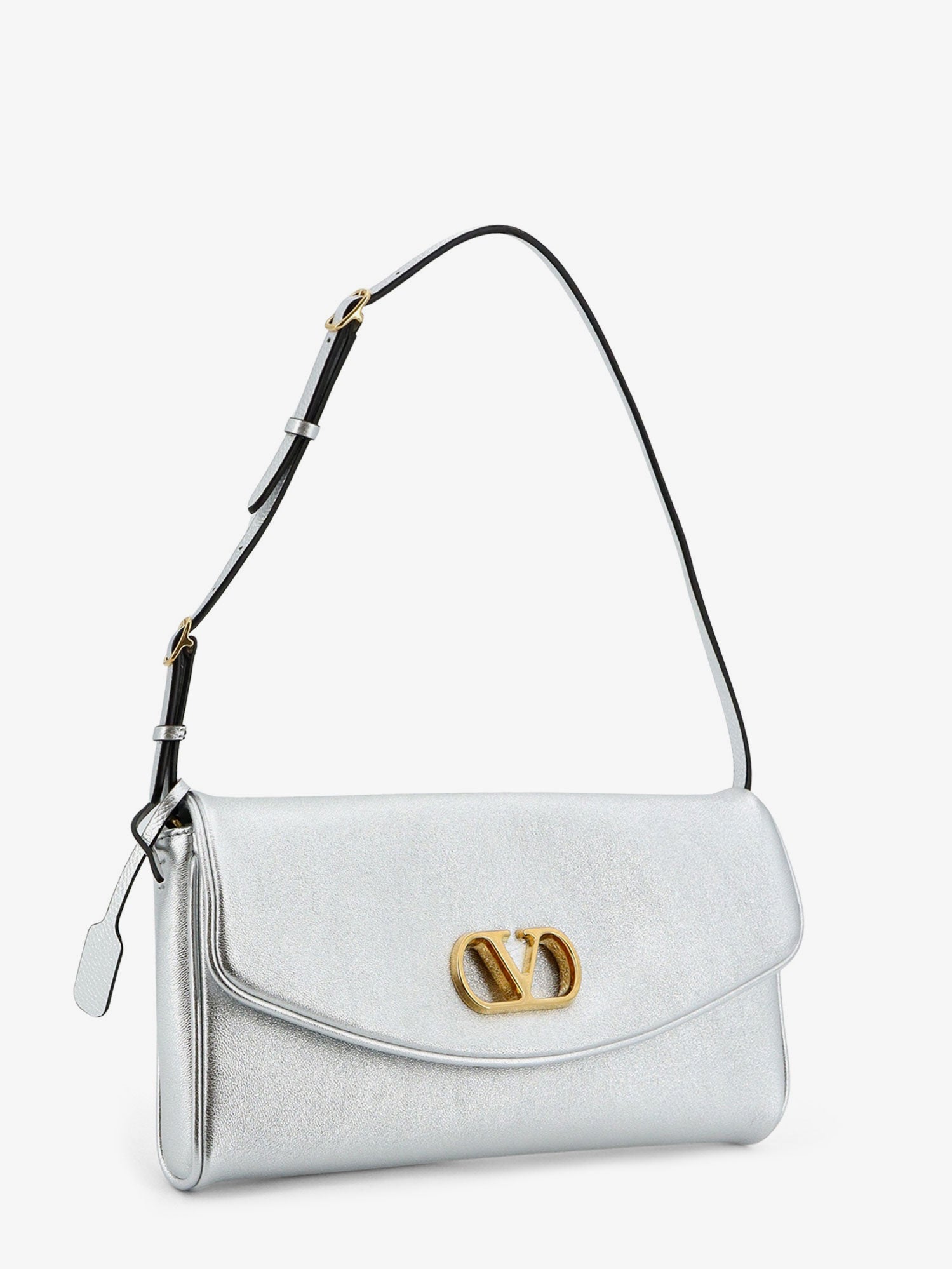 Valentino Devain Laminated Leather Shoulder Bag