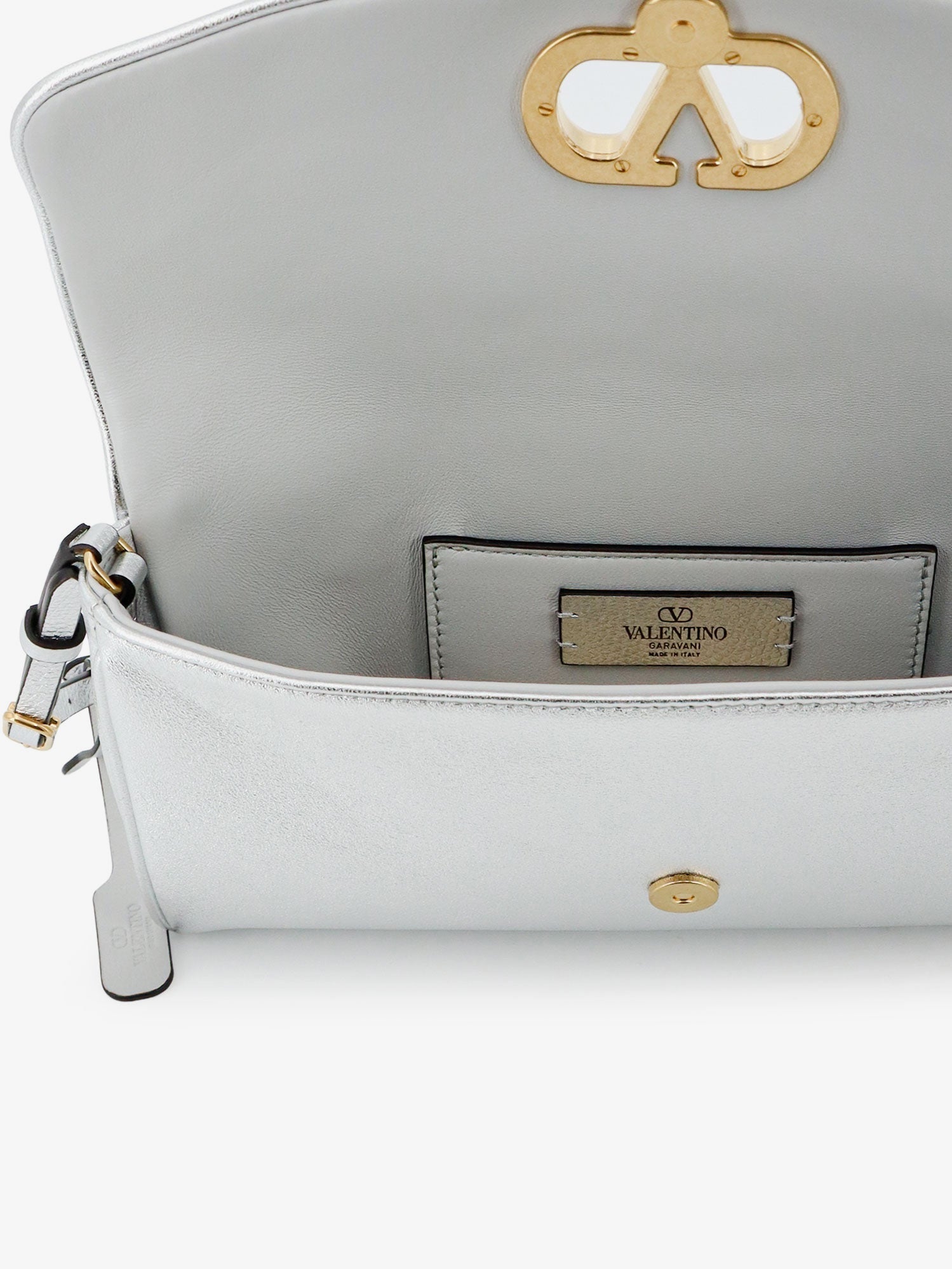Valentino Devain Laminated Leather Shoulder Bag