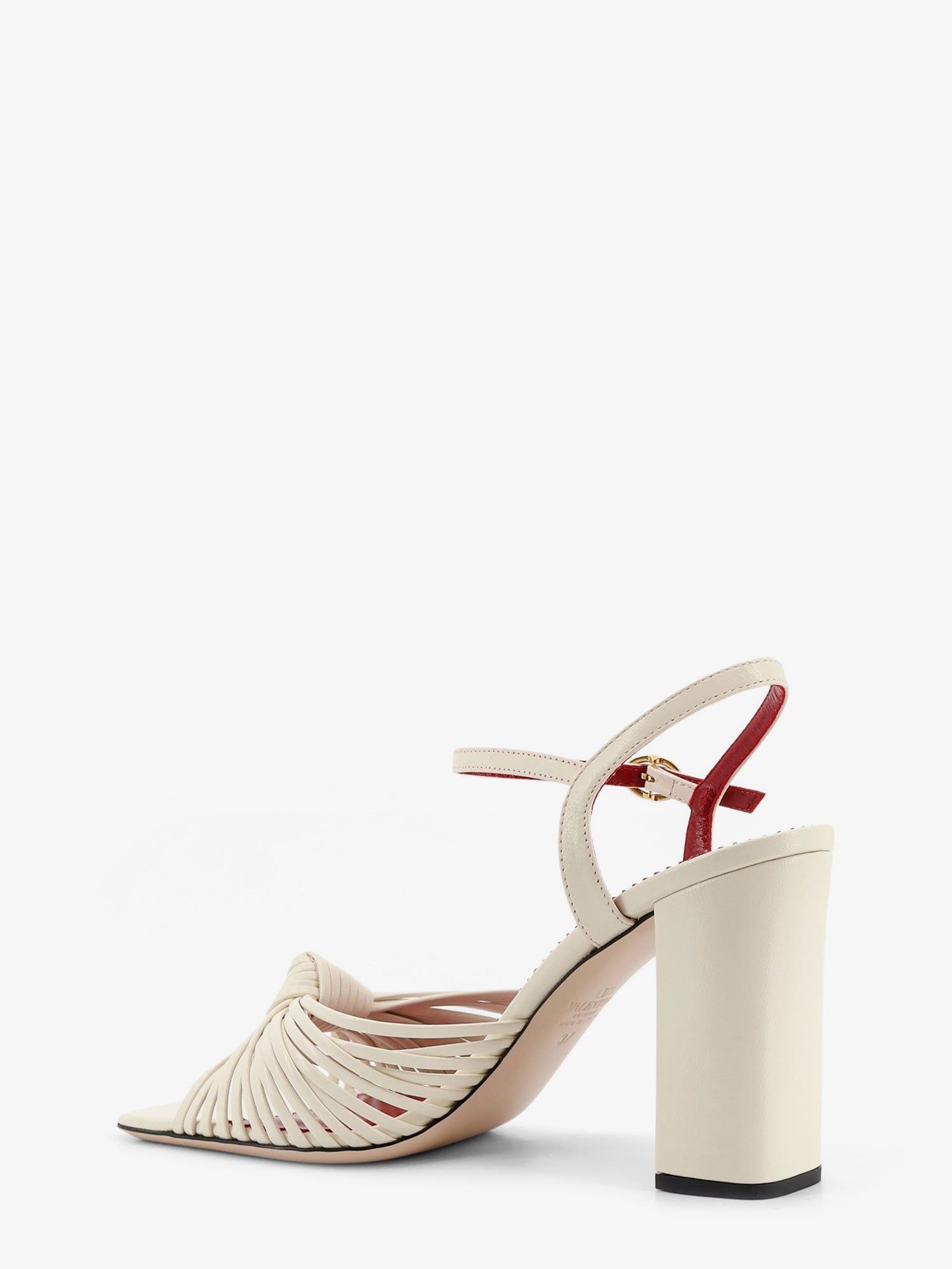 Valentino Vg Annet Leather Sandals With Metal Vlogo