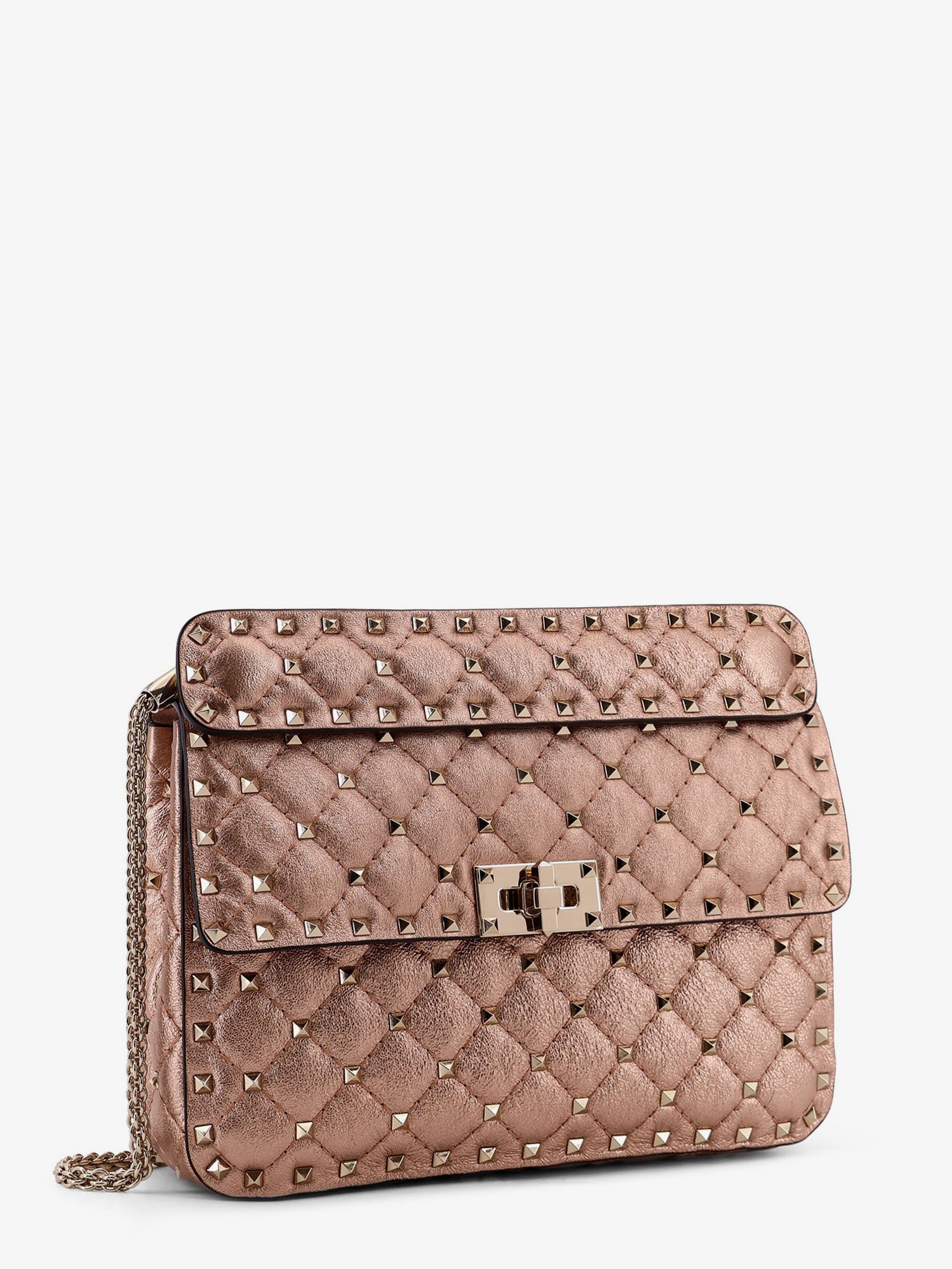 Valentino Laminated Leather Rockstud Spike Crossbody Bag