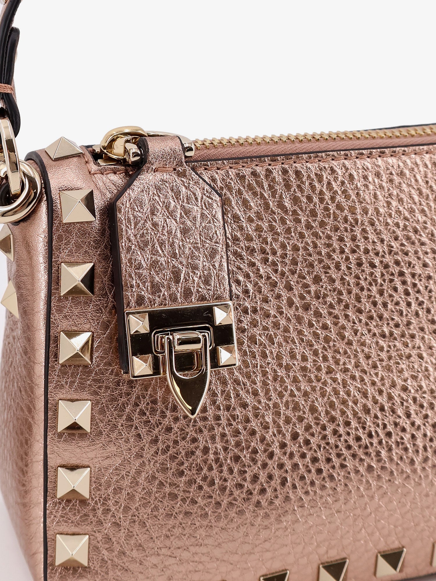 Valentino Rockstud Laminated Leather Crossbody Bag