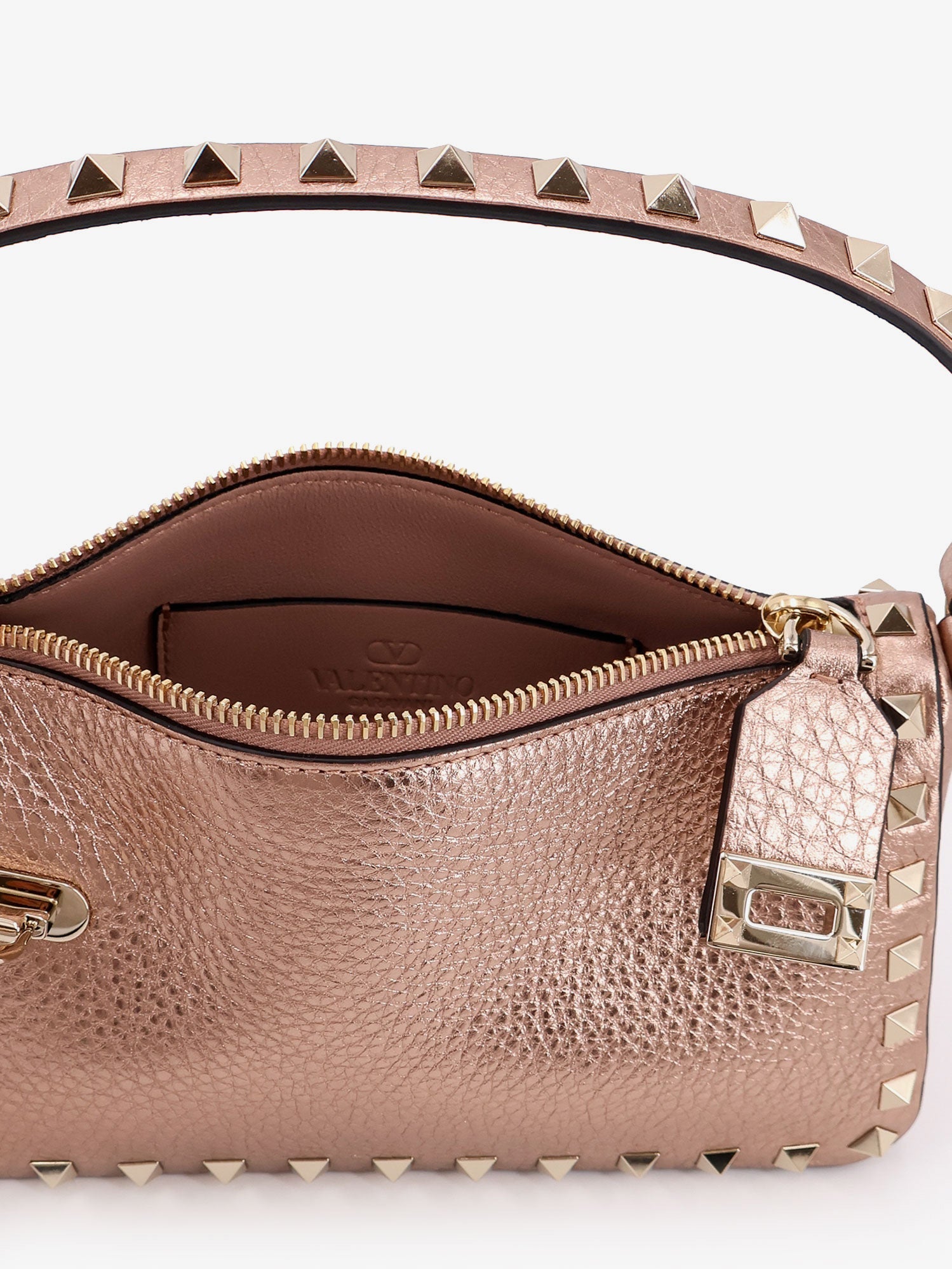 Valentino Rockstud Laminated Leather Crossbody Bag
