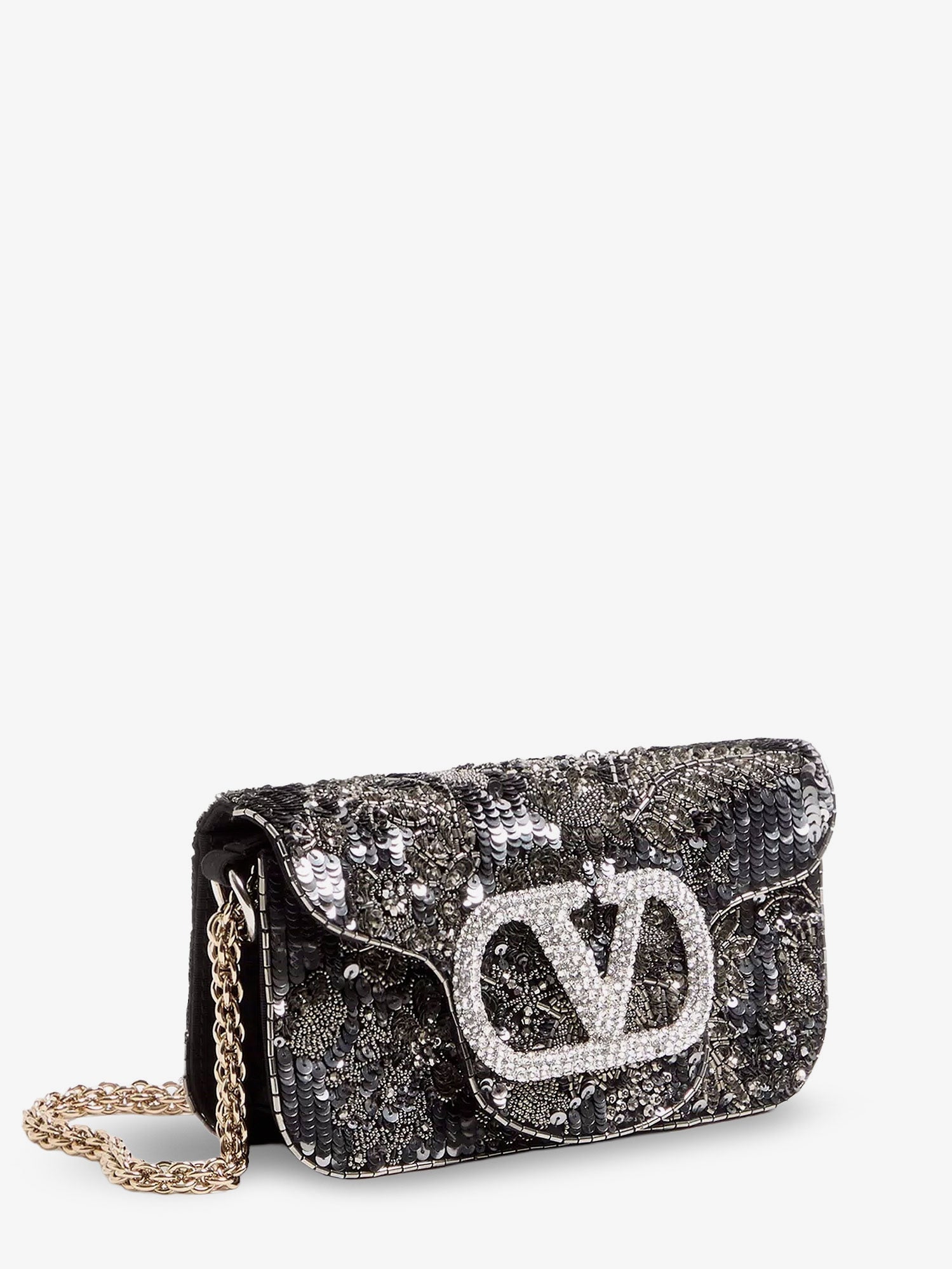 Valentino Valentino Garavani Loco' Embroidered Satin Crossbody Bag