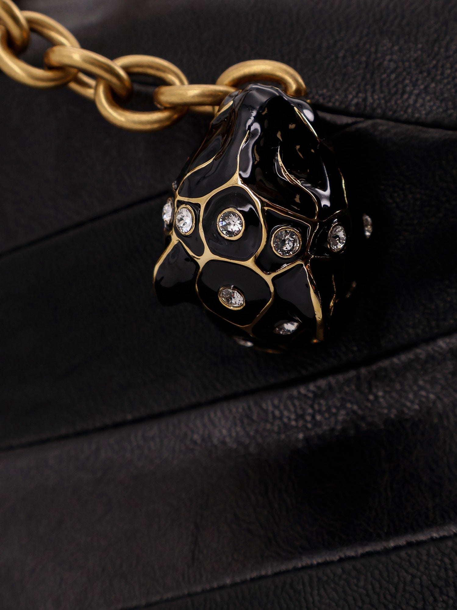 Valentino Valentino Garavani Panthea Leather Shoulder Bag