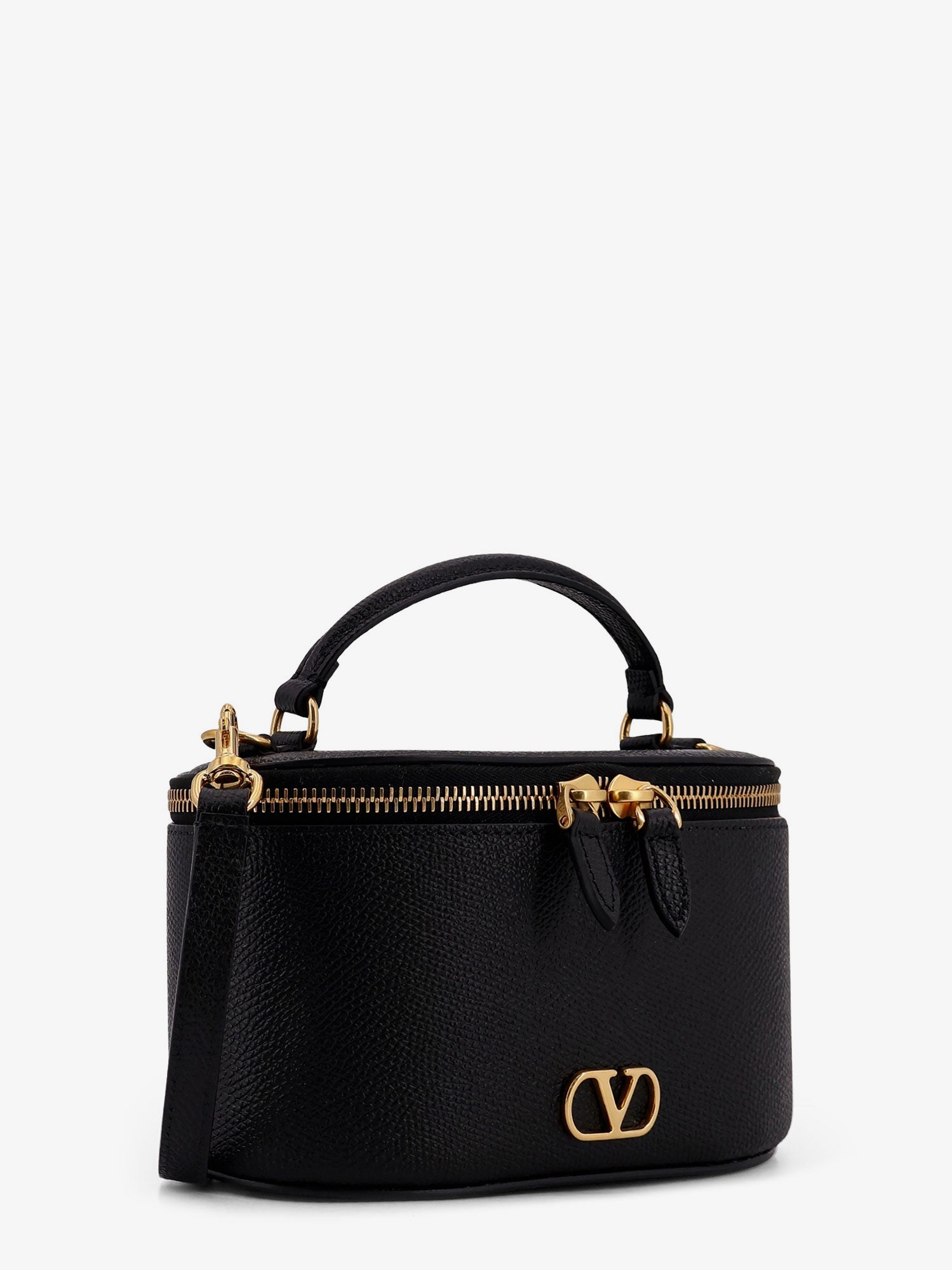 Valentino Leather Vanity Bag With Vlogo Signature
