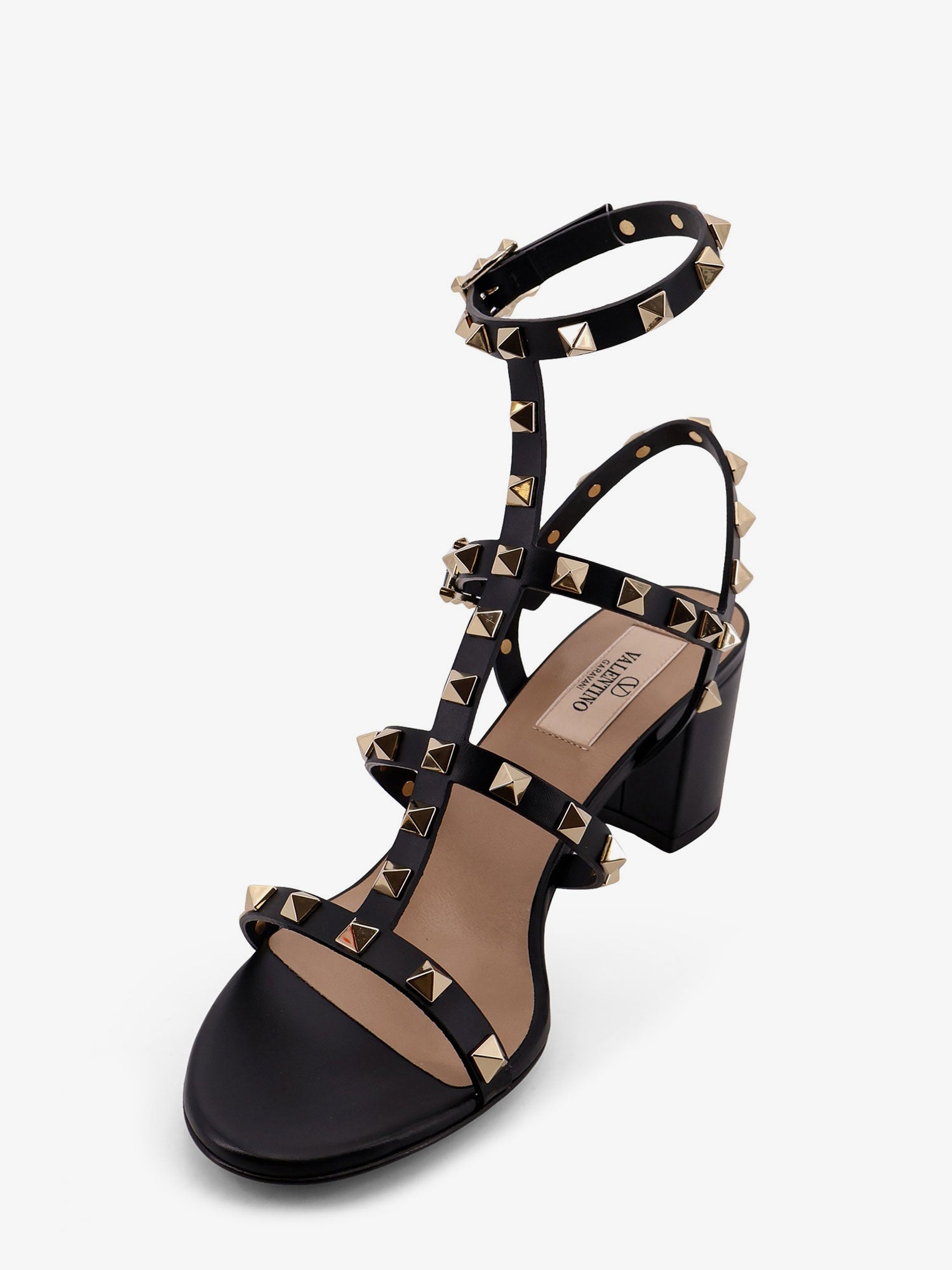 Valentino Rockstud Leather Sandals With Iconic Studs