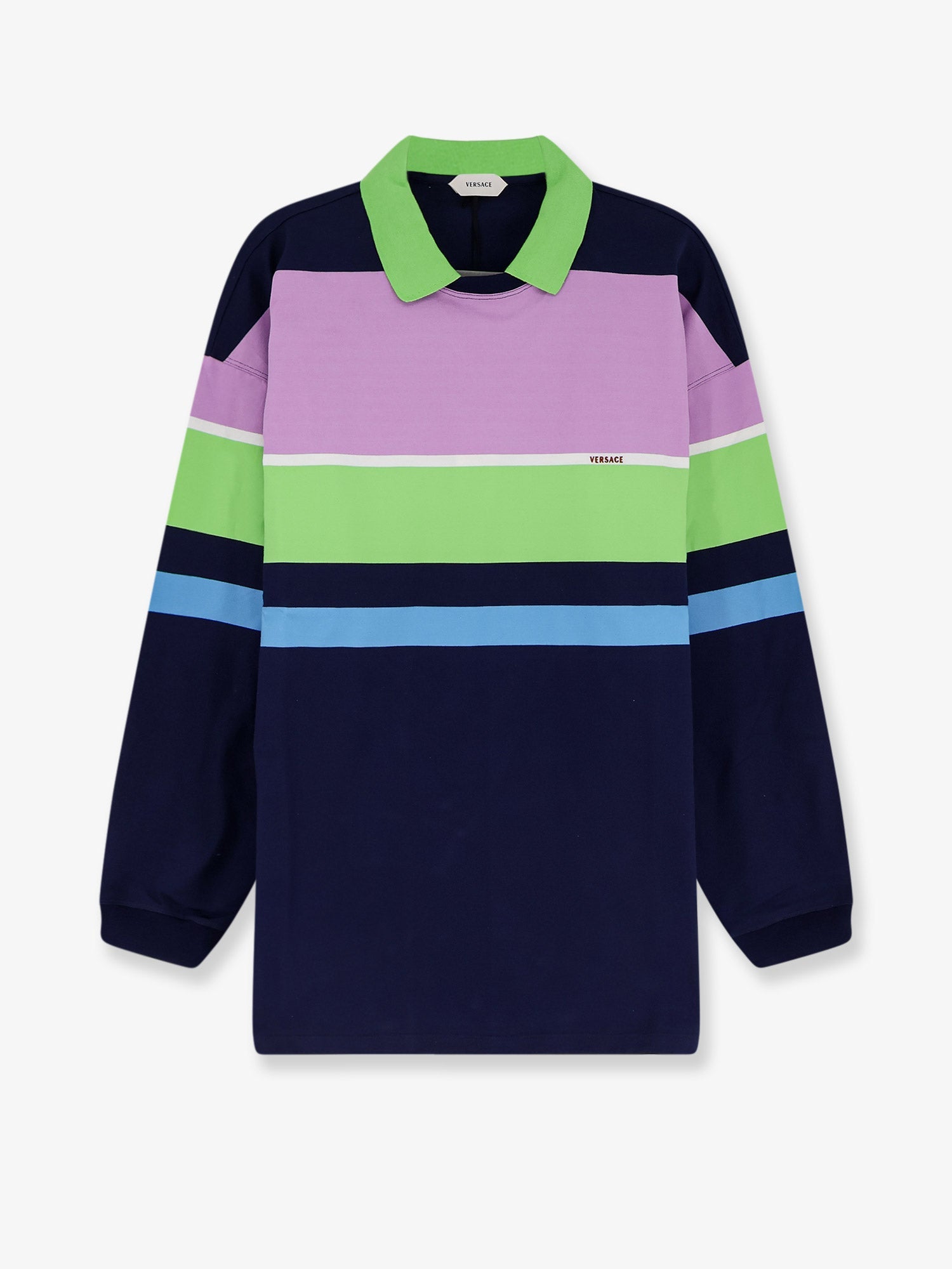 Versace Multicolor Stripes Cotton Sweatshirt