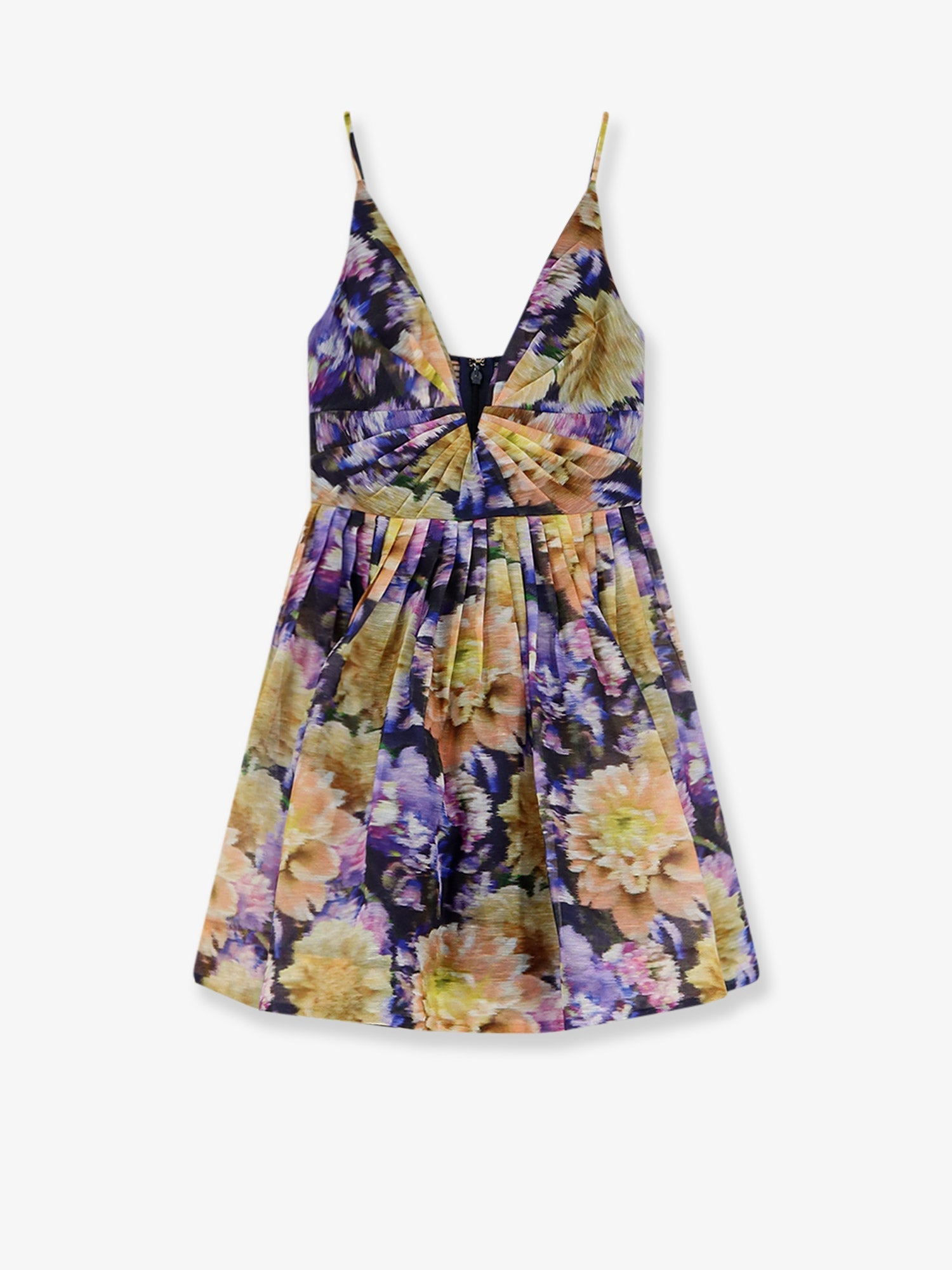 Zimmermann Luna Silk And Linen Blend Dress With All-over Floral Print