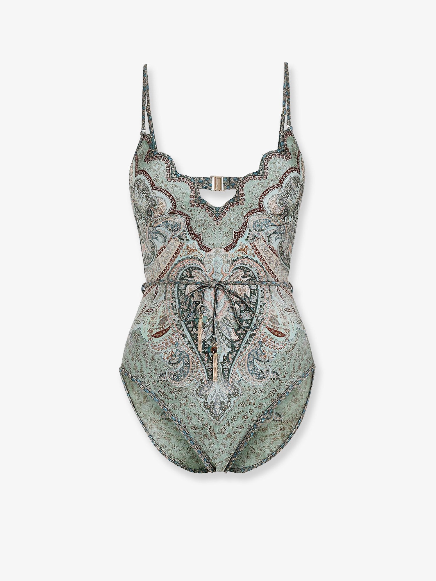 Zimmermann Wanderlust Scallop One-piece Swimsuit