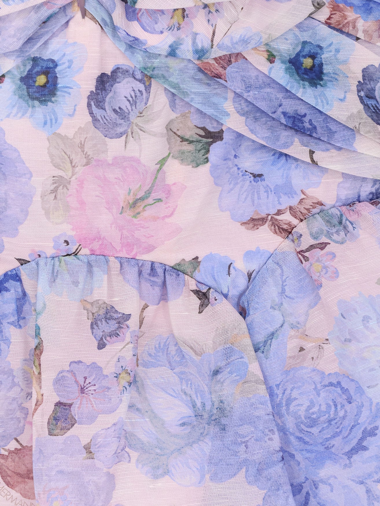 Zimmermann Rebellion Drape Linen And Silk Mini Dress