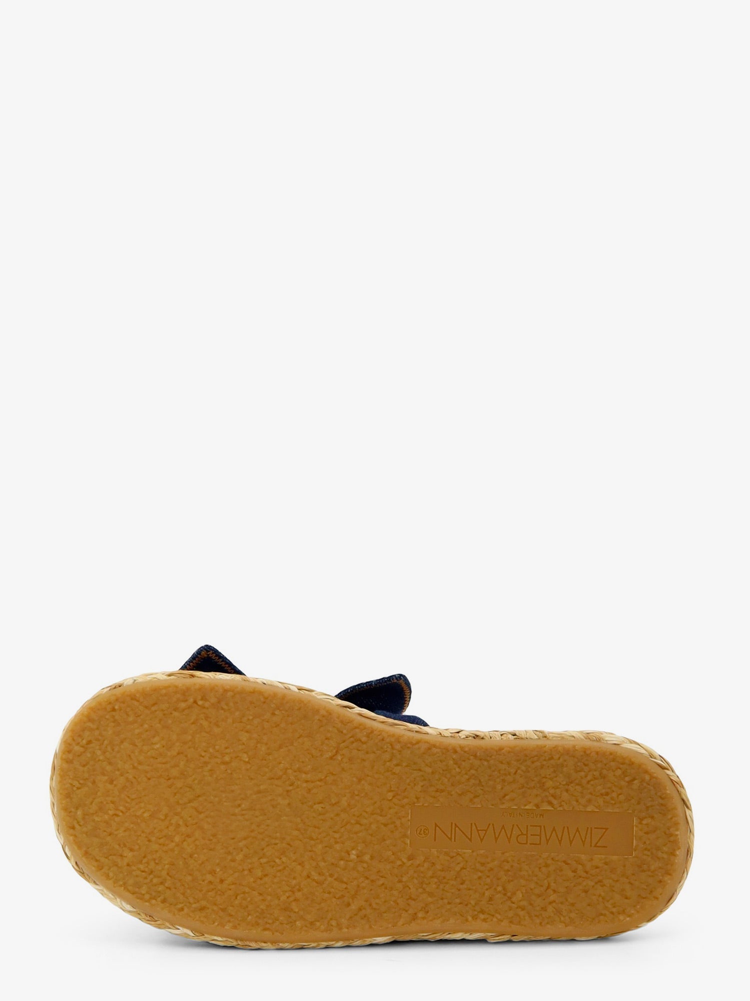 Zimmermann Carousel Raffia And Denim Sandals