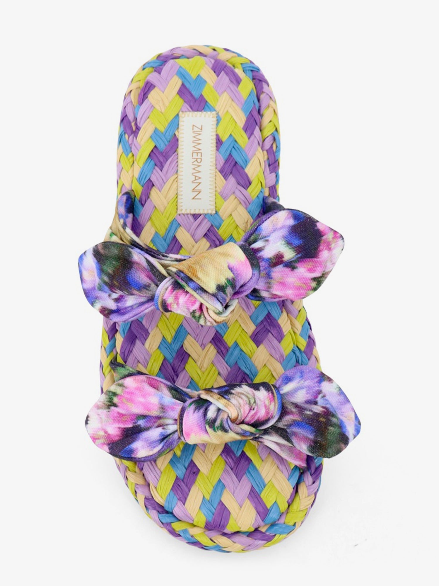 Zimmermann Carousel Multicolored Raffia Sandals
