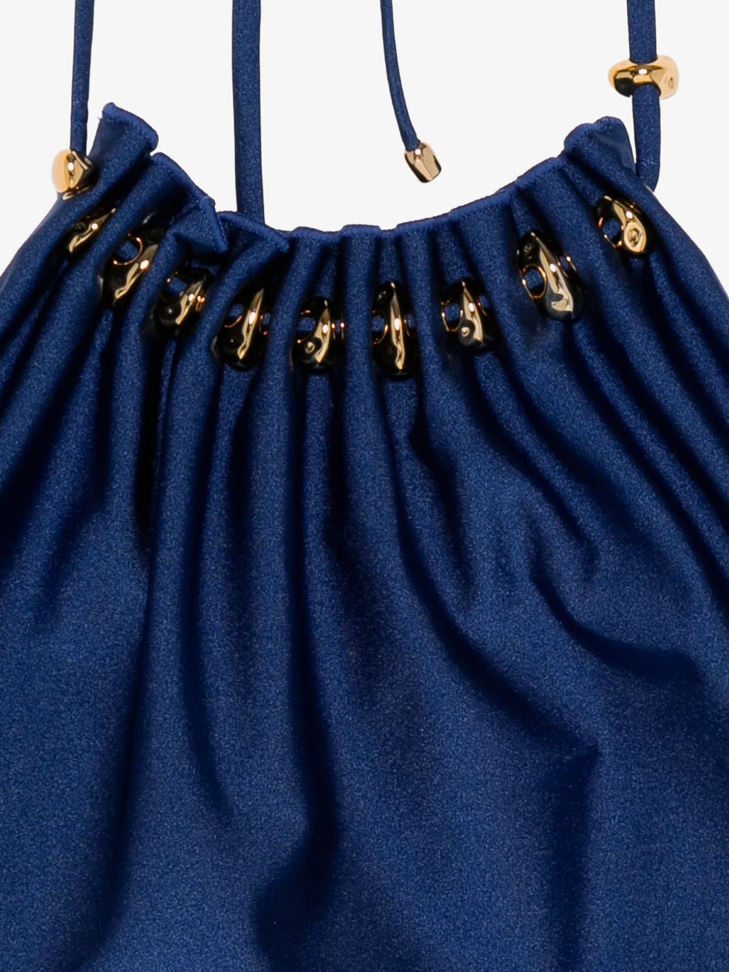 Zimmermann Aster One-piece Swimsuit In Shiny Nylon With Bead Detail