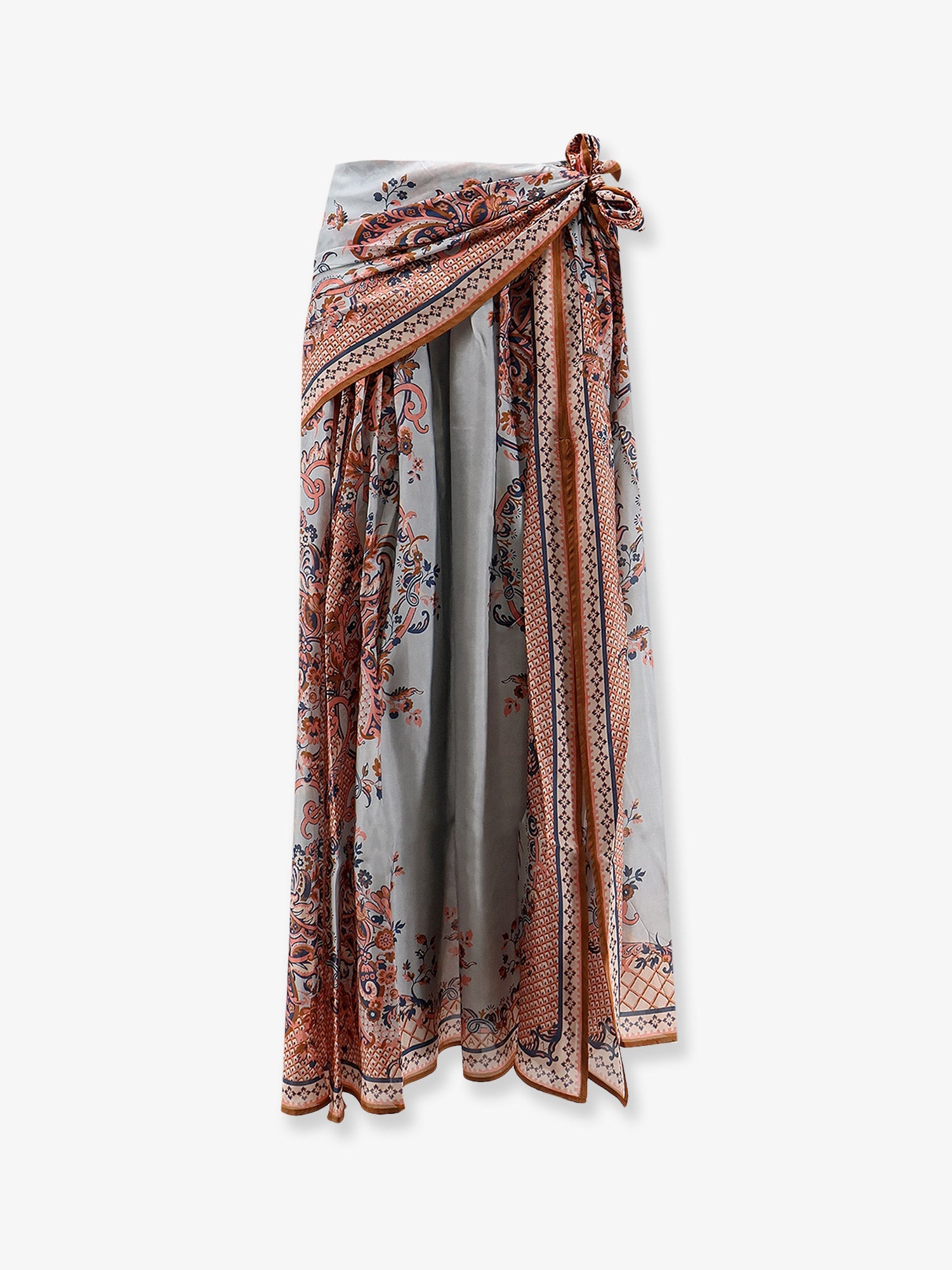 Zimmermann Aster Silk Midi Skirt With Paisley Print