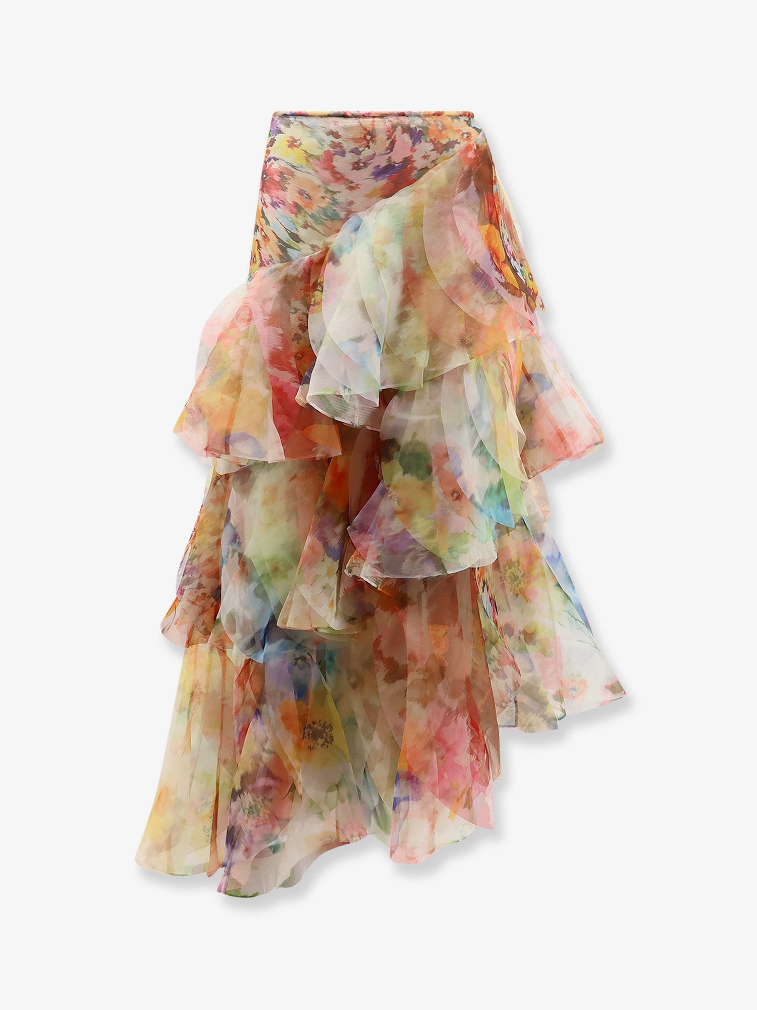 Zimmermann Luna Fanned Maxi Skirt