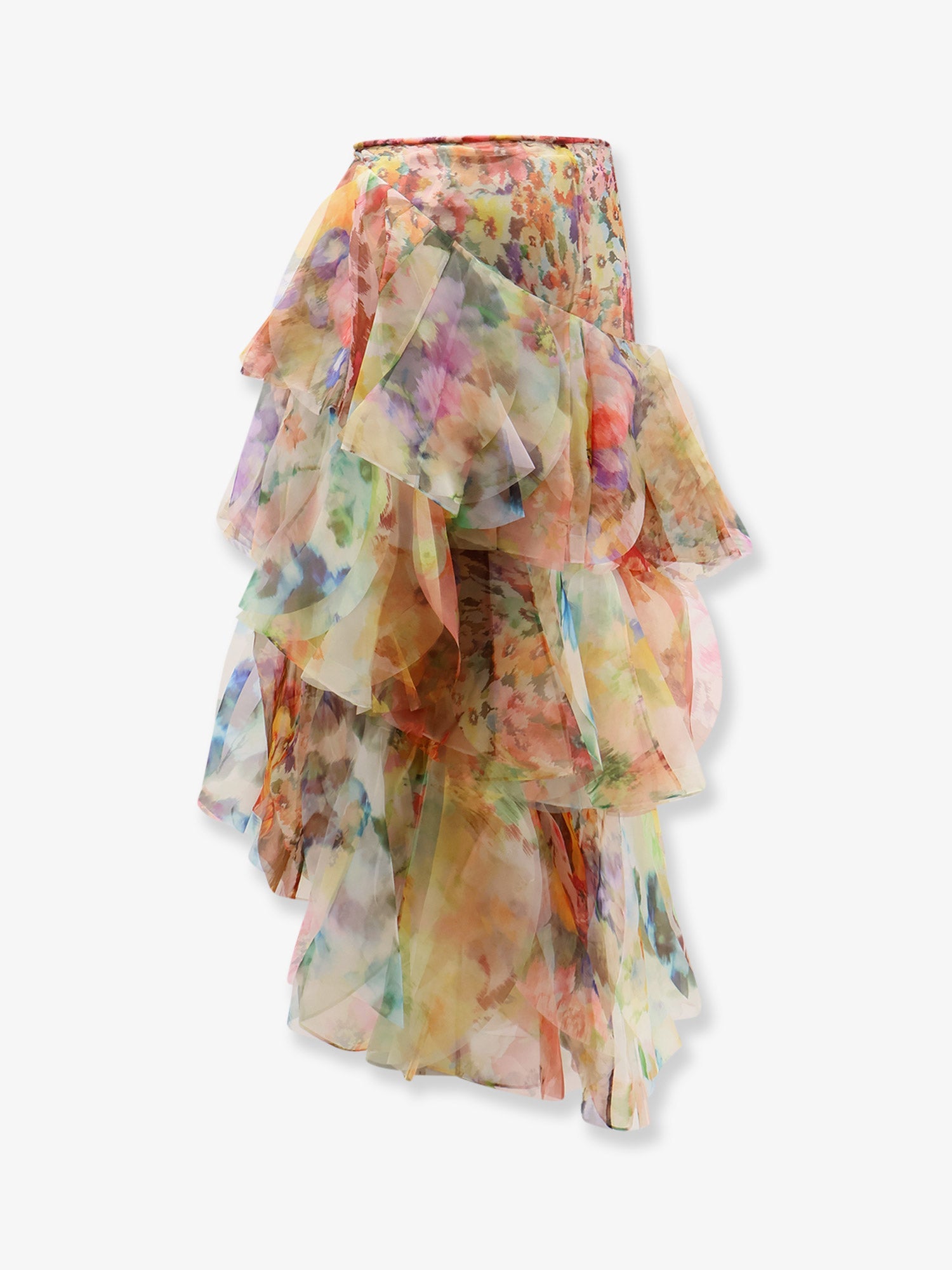 Zimmermann Luna Fanned Maxi Skirt